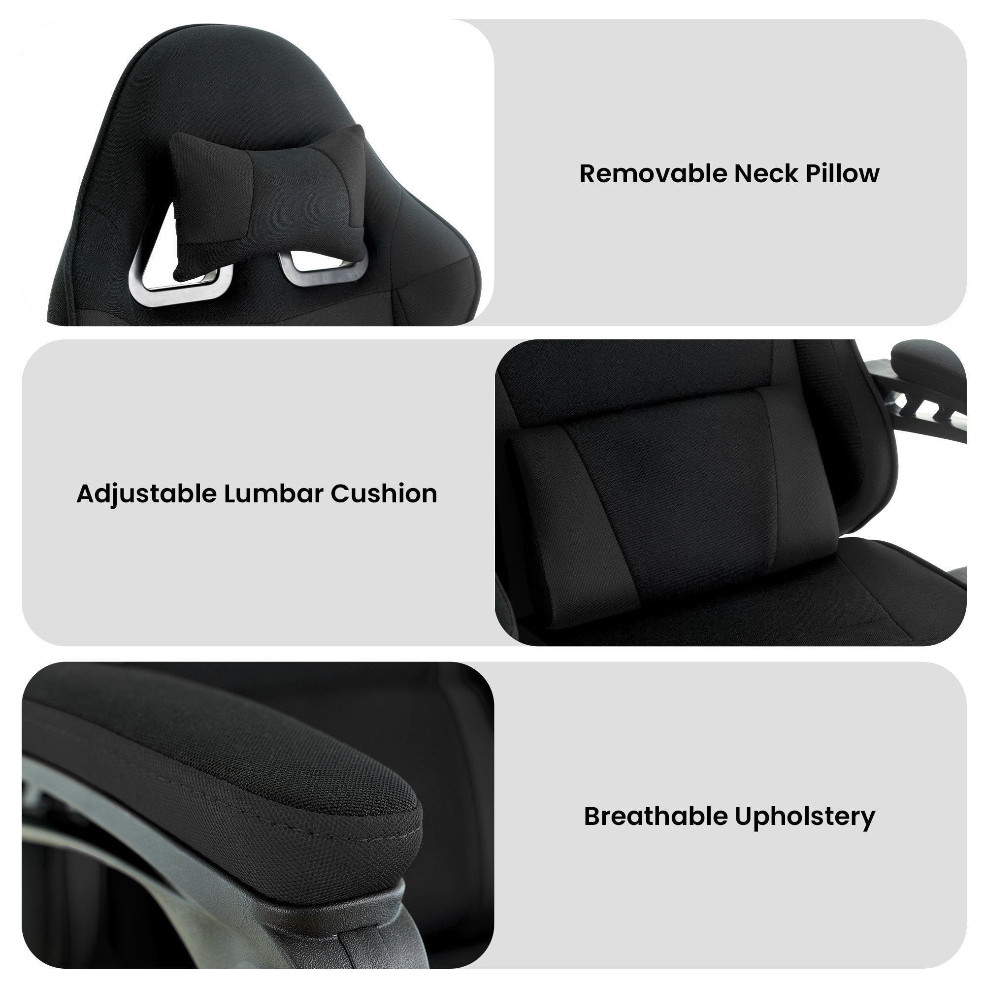 Sarantino Antre Kids Study Gaming Chair Black Adjustable Computer Desk Seat Racing Inspired-look With Adjustable Height, Ergonomic Back Support, Padded Armrests 8