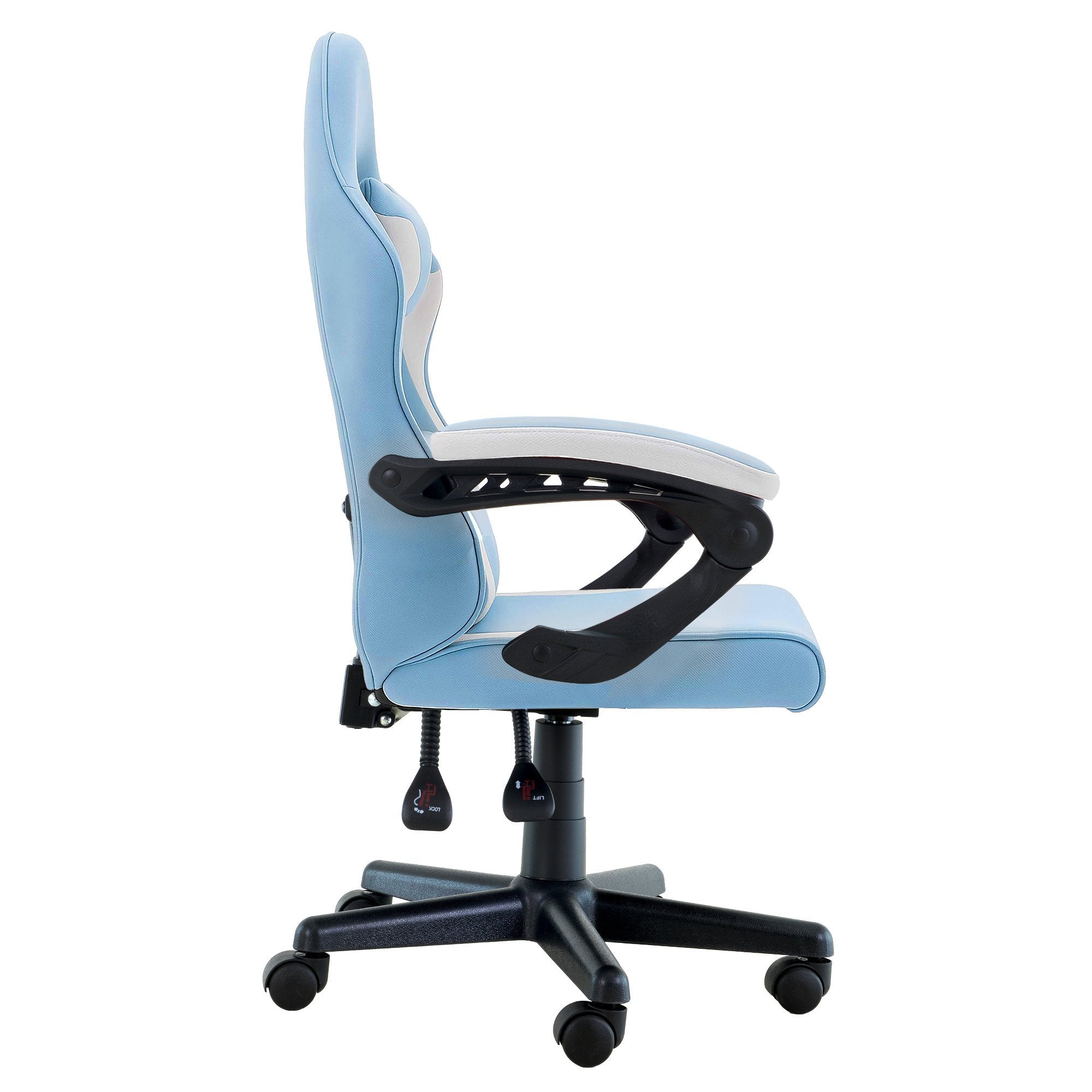 Sarantino Antre Kids Study Gaming Chair in Black and White Office Adjustable Height Chair 5