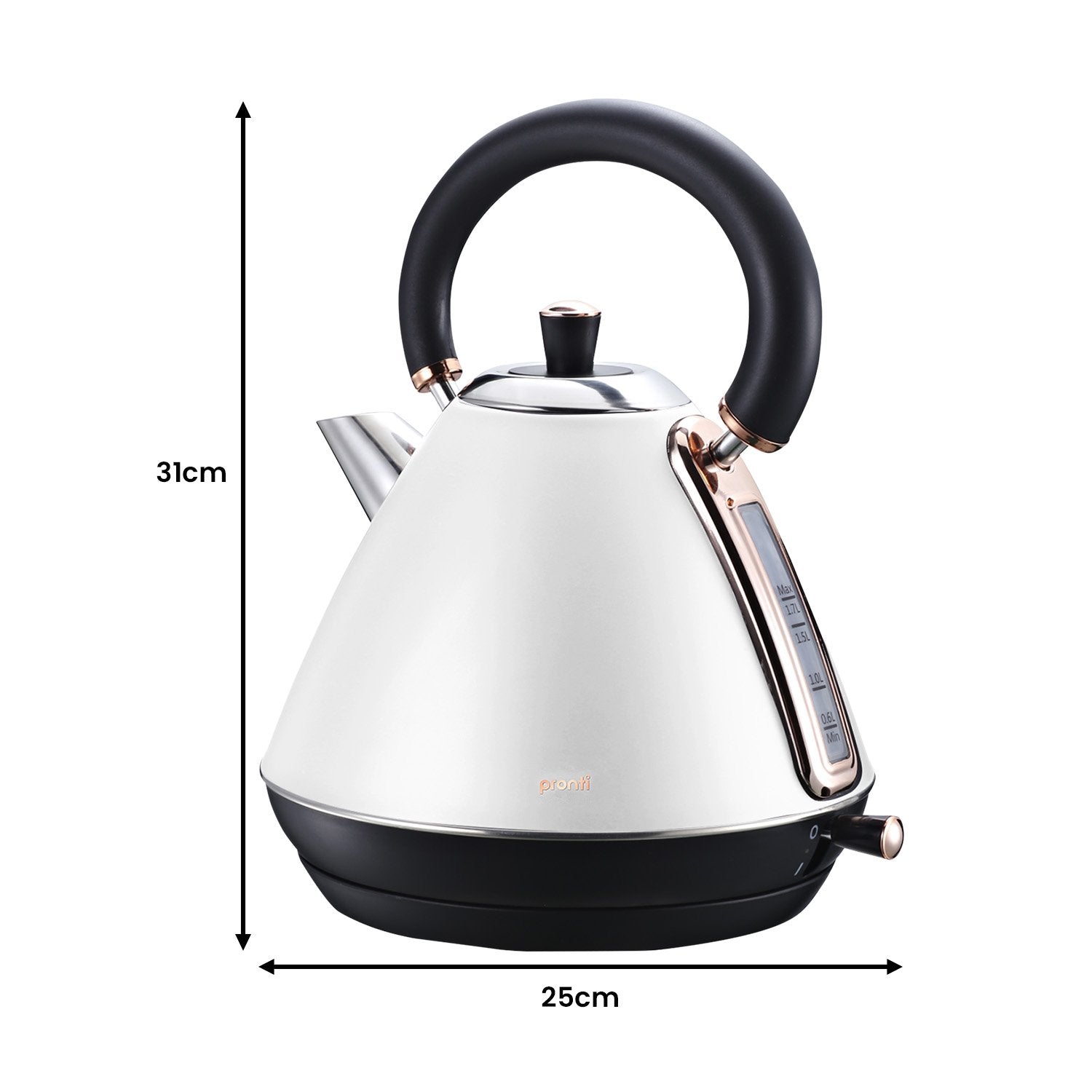 Pronti Toaster, Kettle & Coffee Machine Breakfast Set - White 6