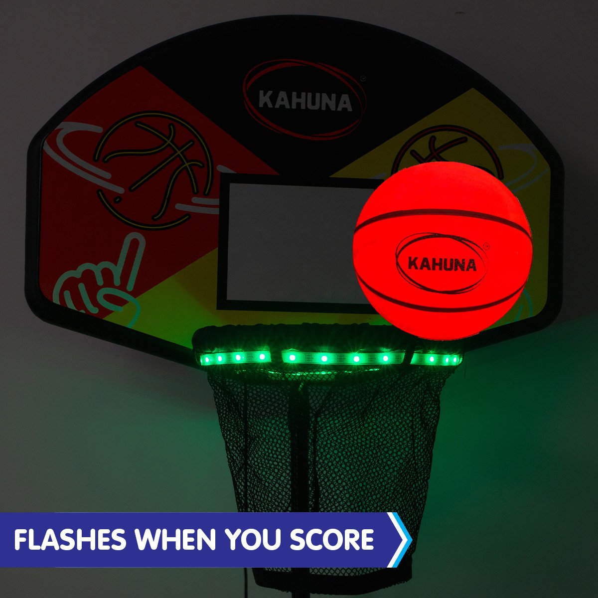 Kahuna Trampoline Led Basketball Hoop Set With Light-up Ball 7