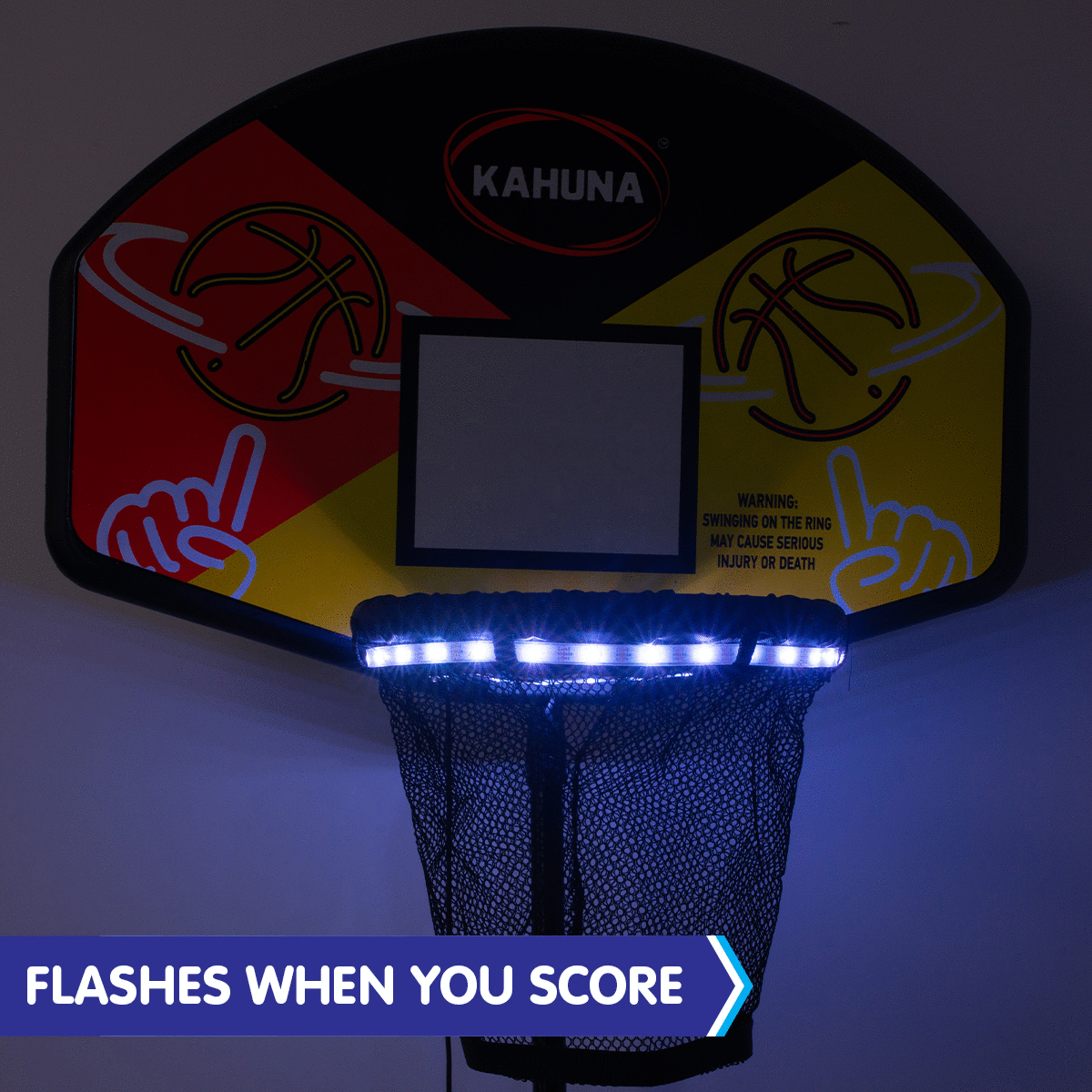 Kahuna Trampoline Led Basketball Hoop Set With Light-up Ball 8