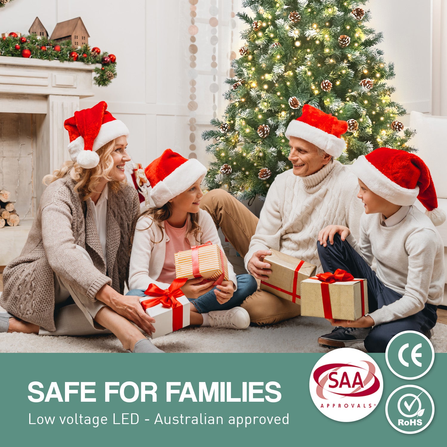 Christabelle 1.5m Pre Lit LED Christmas Tree Decor with Pine Cones Xmas Decorations 11