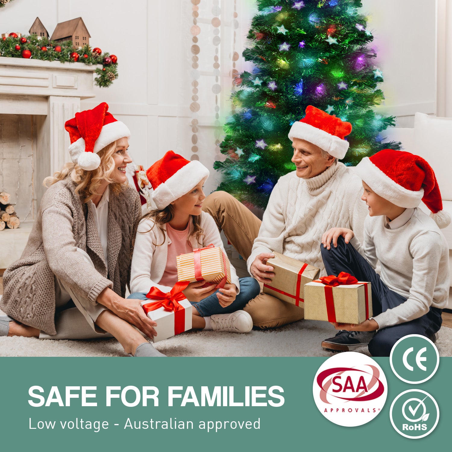 Christabelle 1.5m Enchanted Pre Lit Fibre Optic Christmas Tree Stars Xmas Decor 11