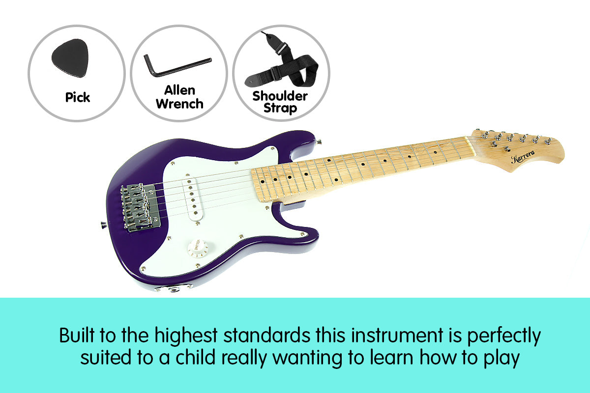 Karrera Electric Childrens Guitar Kids - Purple 5