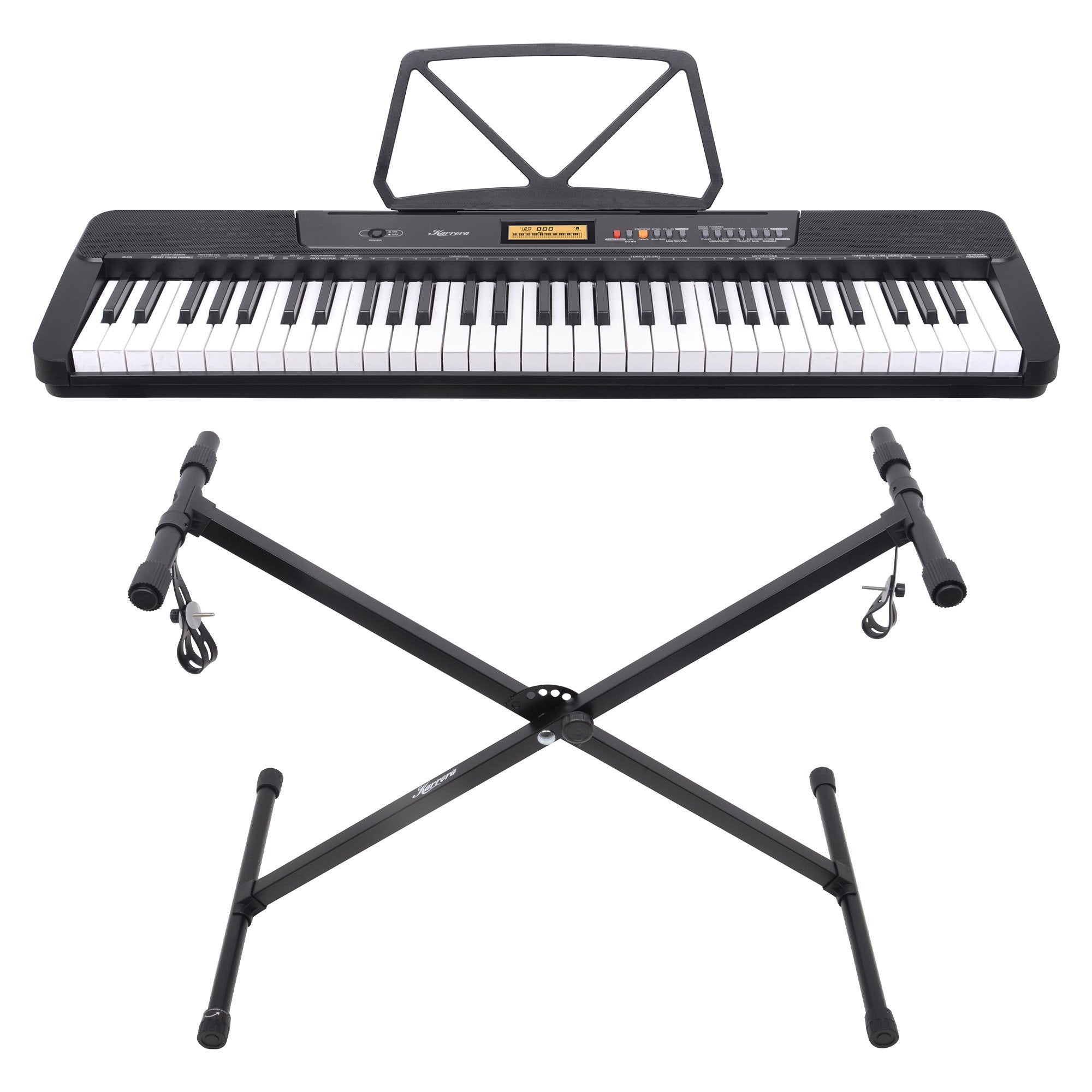 Karrera 61-Key Electronic Keyboard with LCD and Touch Response in Black CHJ-291 4