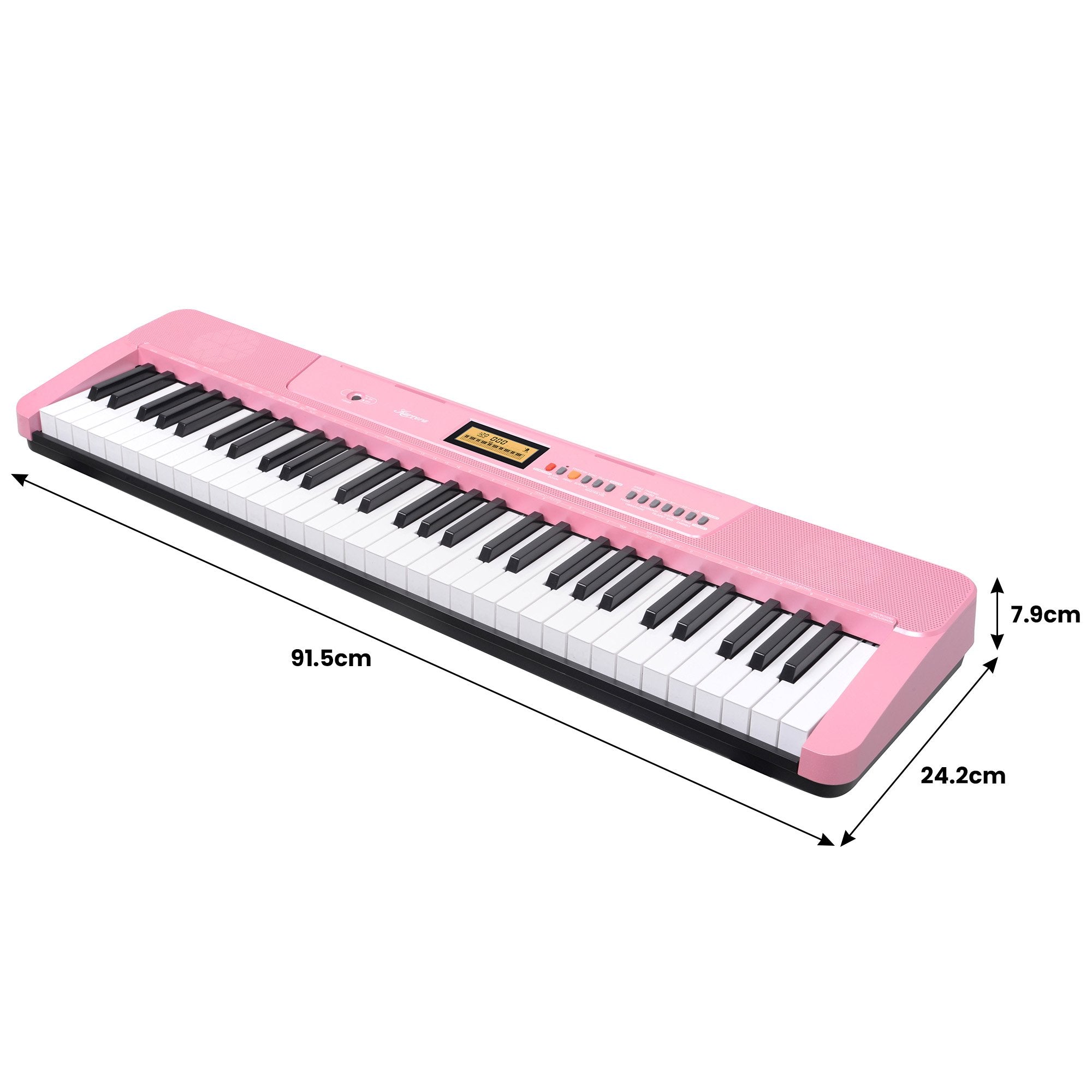 Karrera 61-Key Electronic Keyboard with LCD and Touch Response in Pink CHJ-291 3