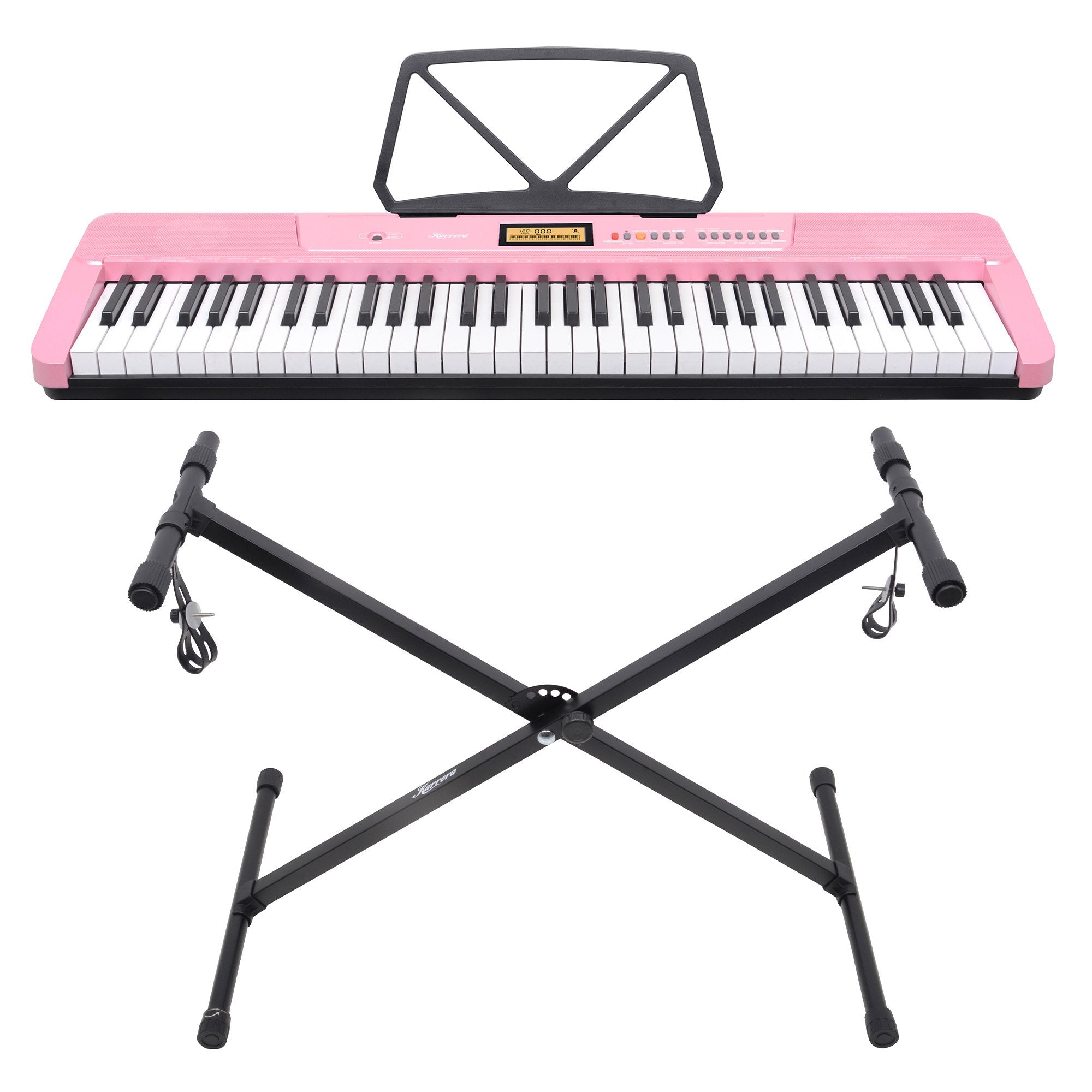 Karrera 61-Key Electronic Keyboard with LCD and Touch Response in Pink CHJ-291 4