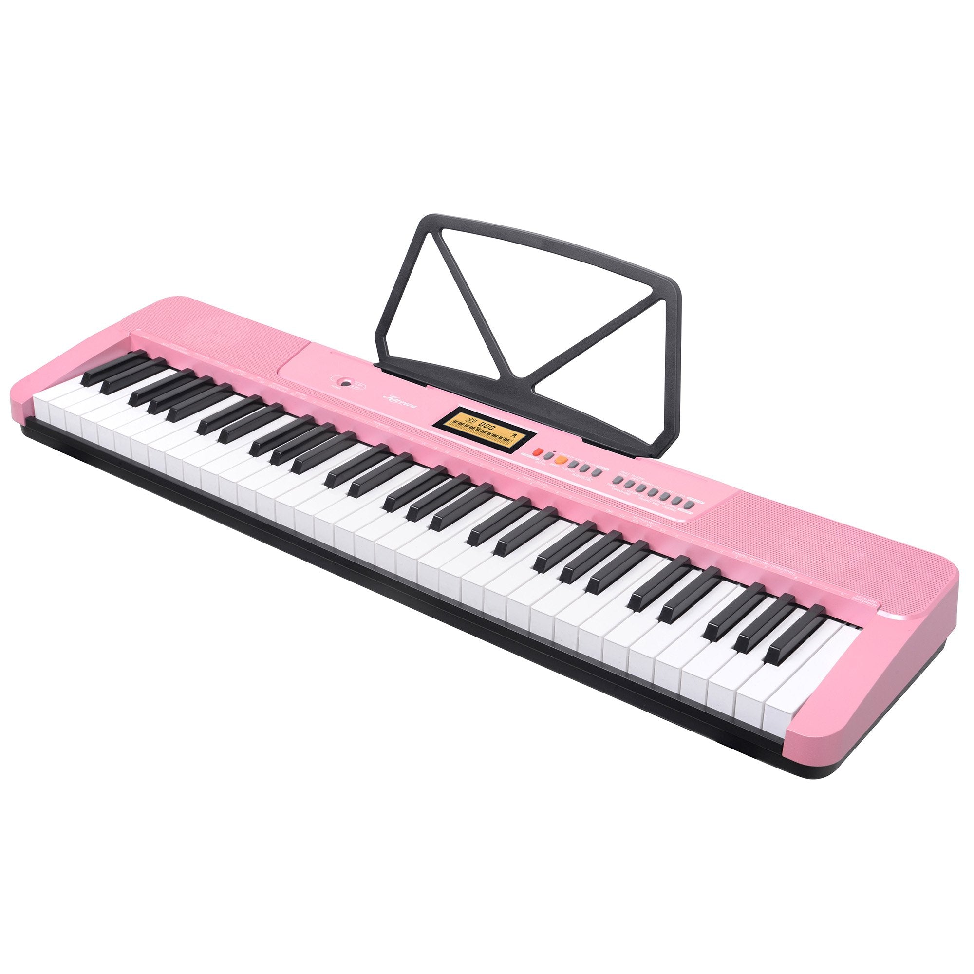 Karrera 61-Key Electronic Keyboard with LCD and Touch Response in Pink CHJ-291 5