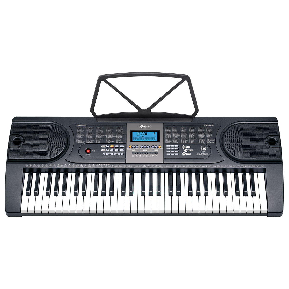 Karrera 61 Keys Electronic LED Keyboard Piano with Stand - Black 3