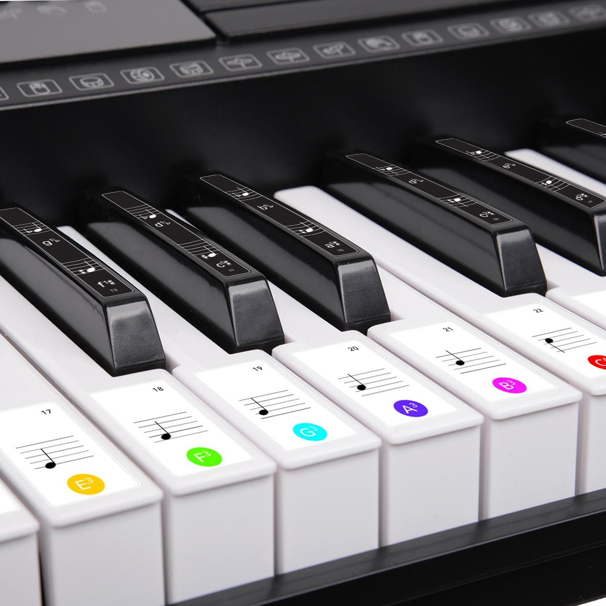 Karrera 61 Keys Electronic LED Keyboard Piano with Stand - Black 7
