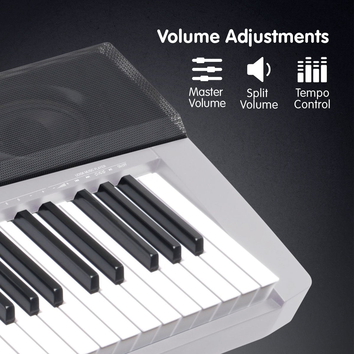 Karrera 88 Keys Electronic Keyboard Piano with Stand Silver 5