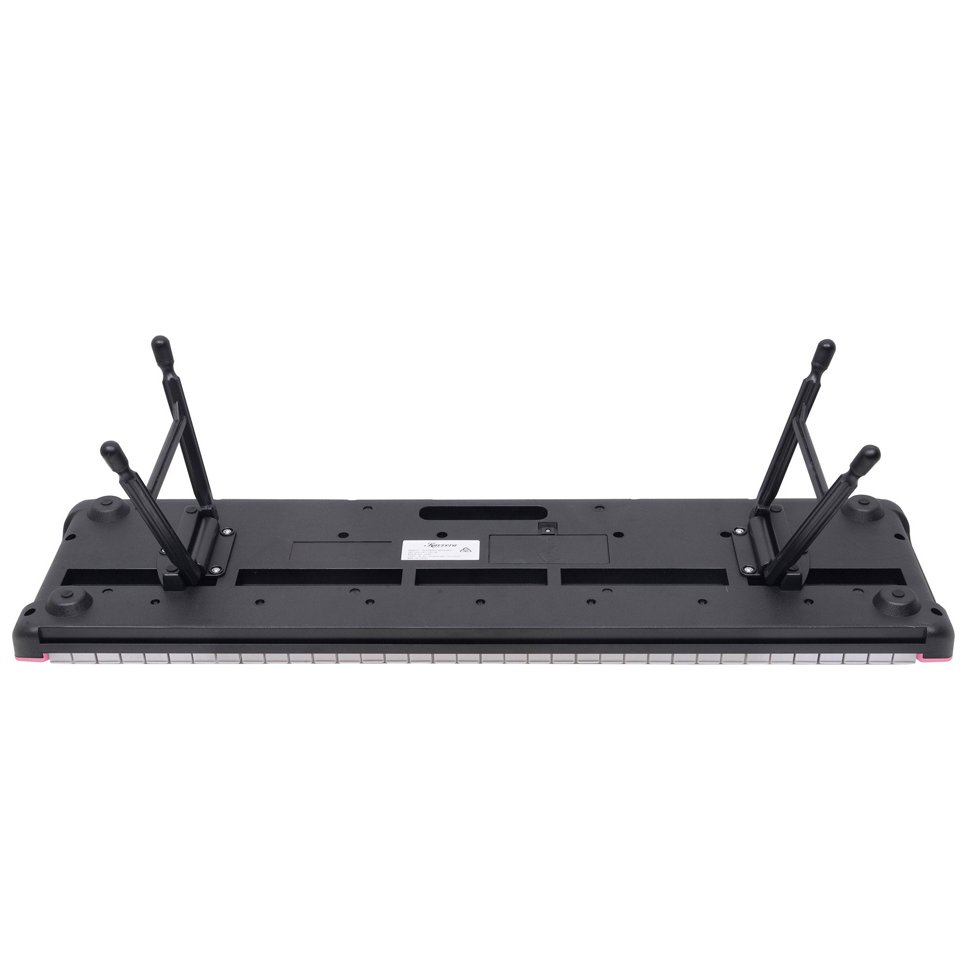Karrera 61-Key Electronic Piano Keyboard with LED and Folding Stand in Pink CHJ-SD1 3