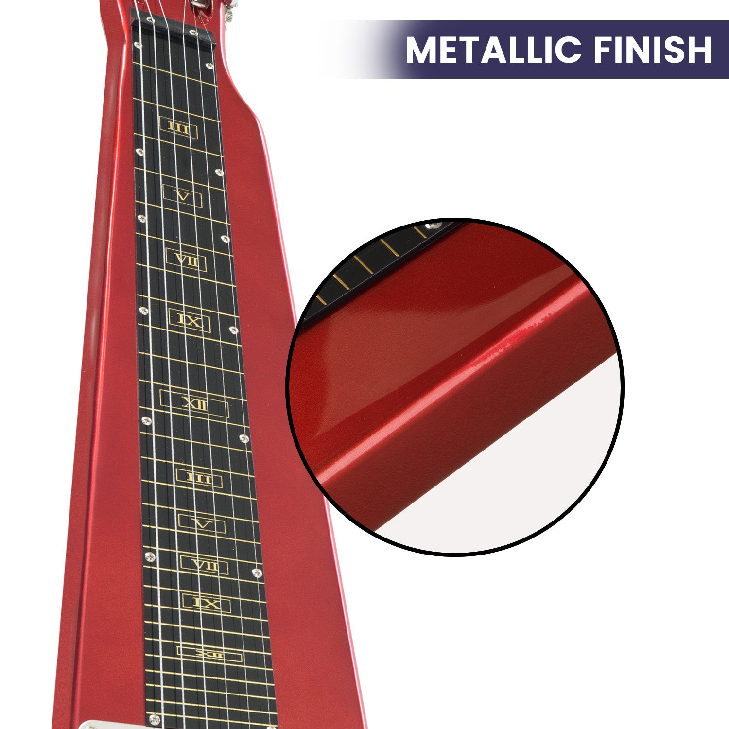 Karrera 6-String Steel Lap Guitar - Metallic Red 6
