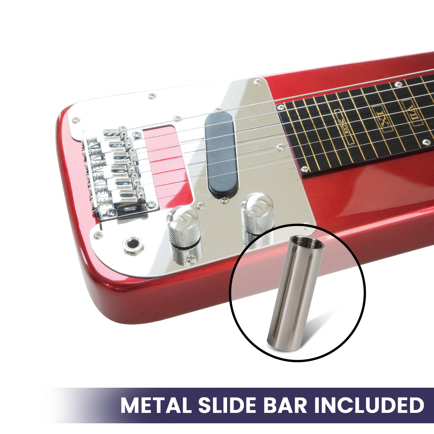 Karrera 6-String Steel Lap Guitar - Metallic Red 9