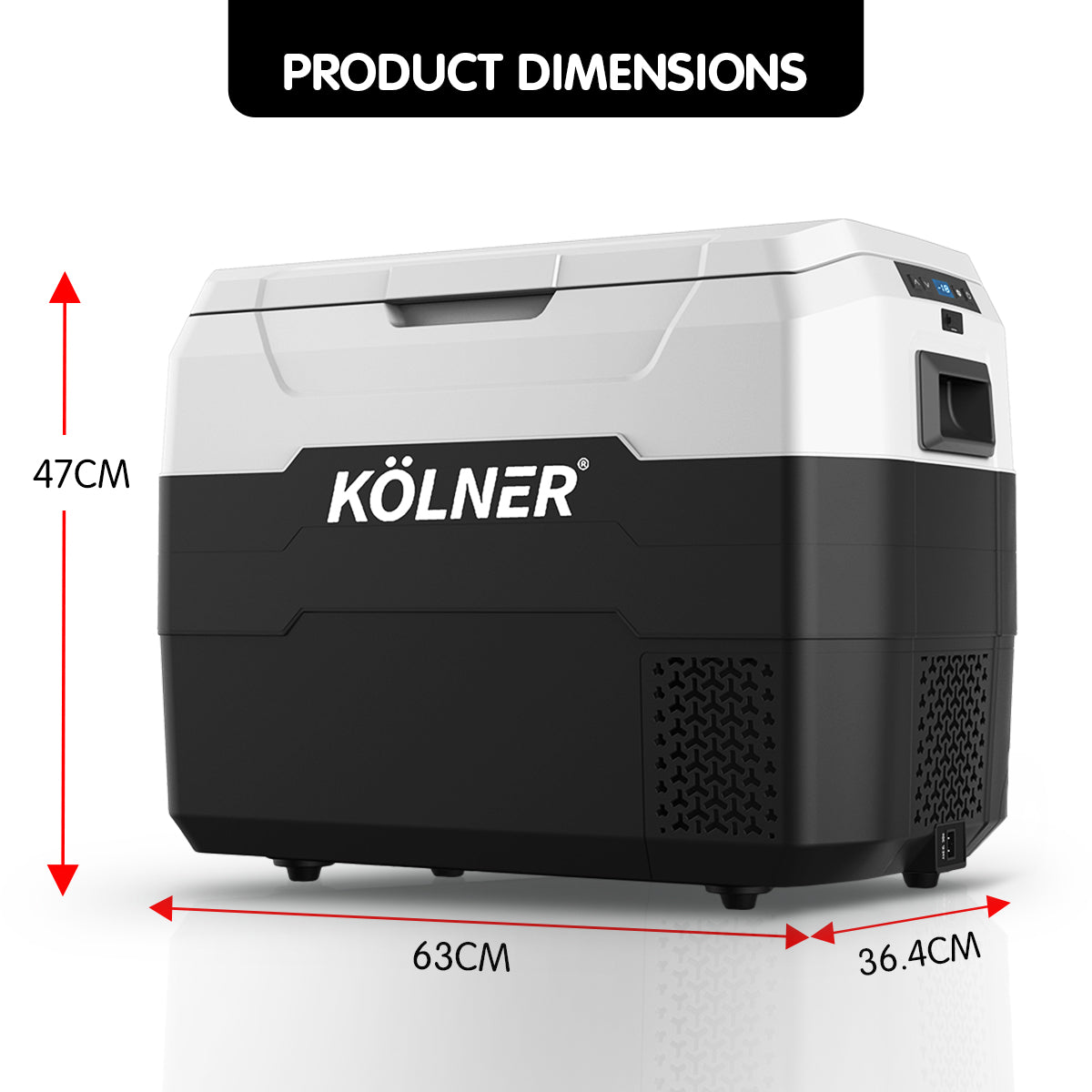 Kolner 40l Fridge Freezer Cooler 12/24/240v Camping Portable Esky Refrigerator - Black 8