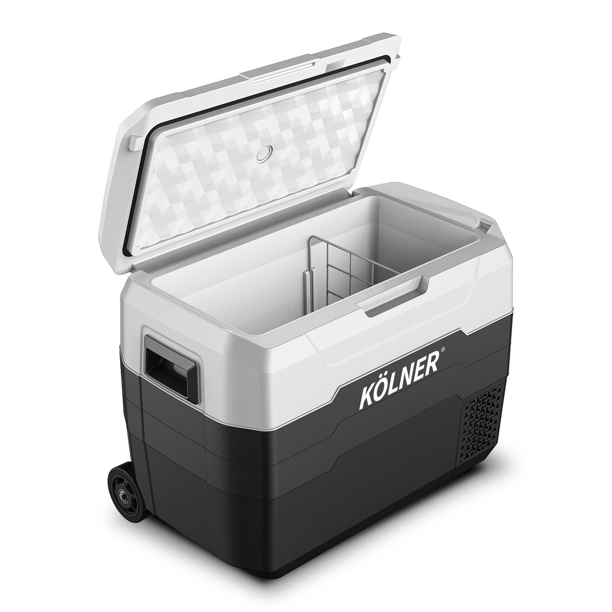 Kolner 40l Fridge Freezer Cooler 12/24/240v Camping Portable Esky Refrigerator With Trolley - Black 3