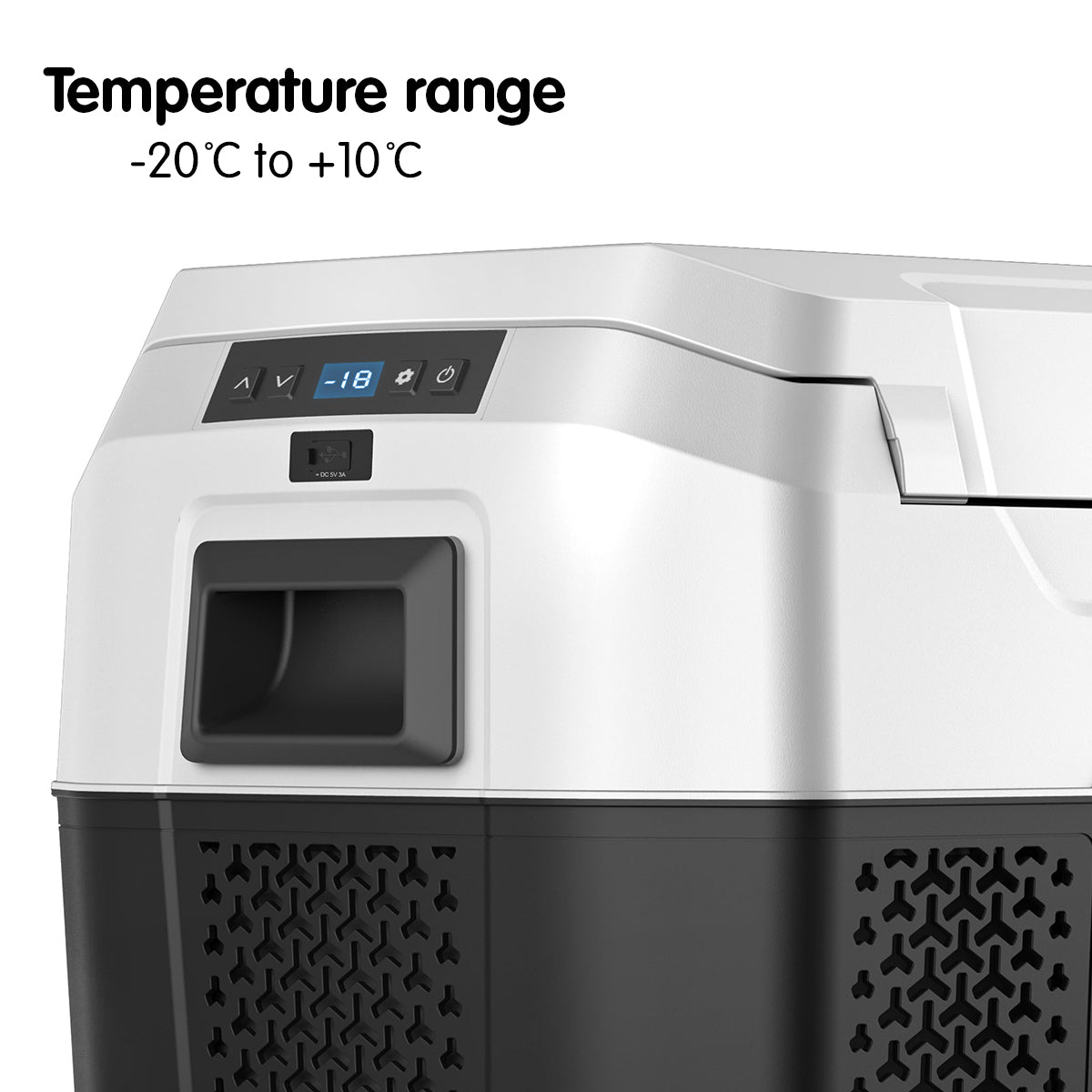 Kolner 50l Fridge Freezer Cooler 12/24/240v Camping Portable Refrigerator With Trolley - Black 10