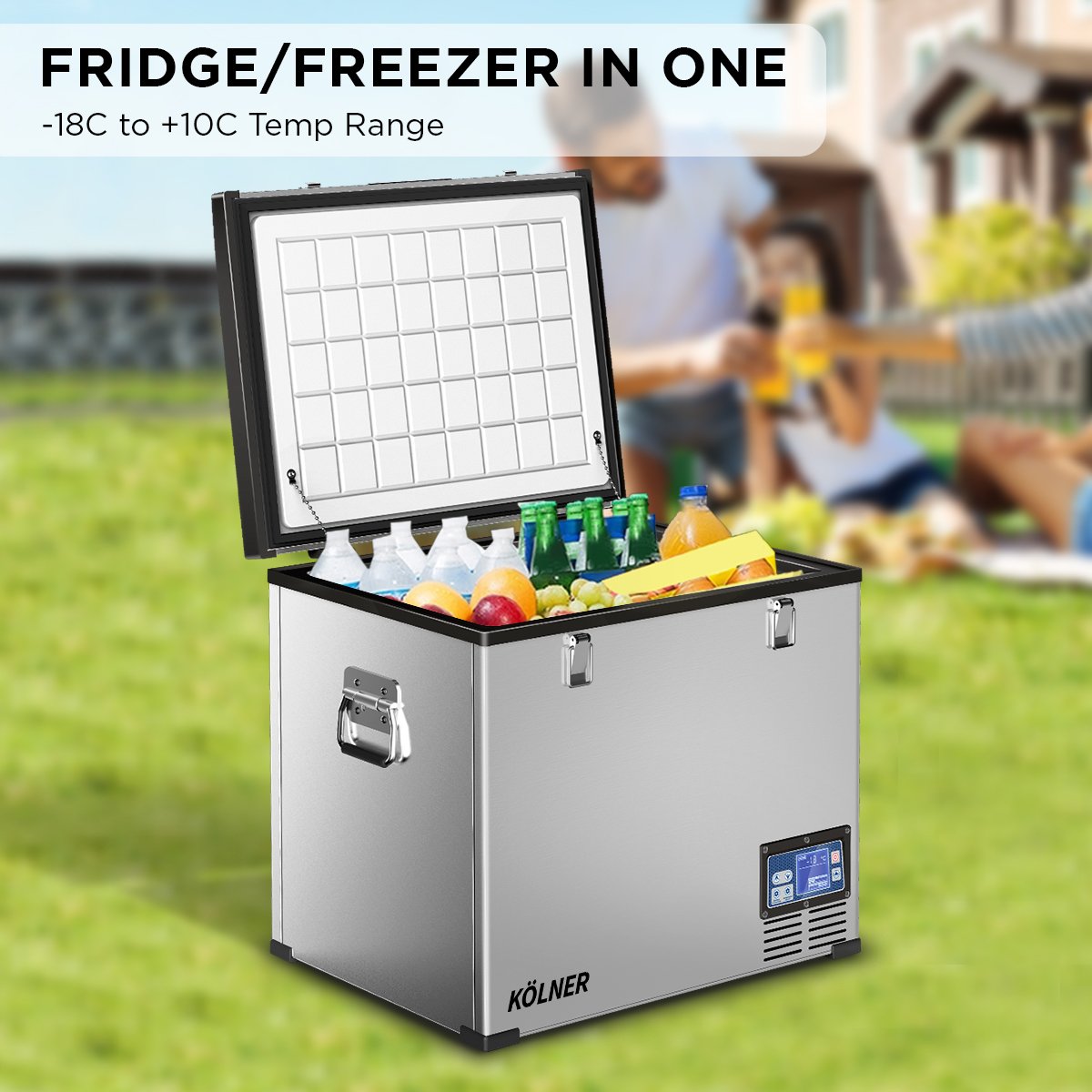 Kolner 75l Portable Fridge Chest Freezer With Lcd Panel - Rv Vehicle Camping Refrigerator 6