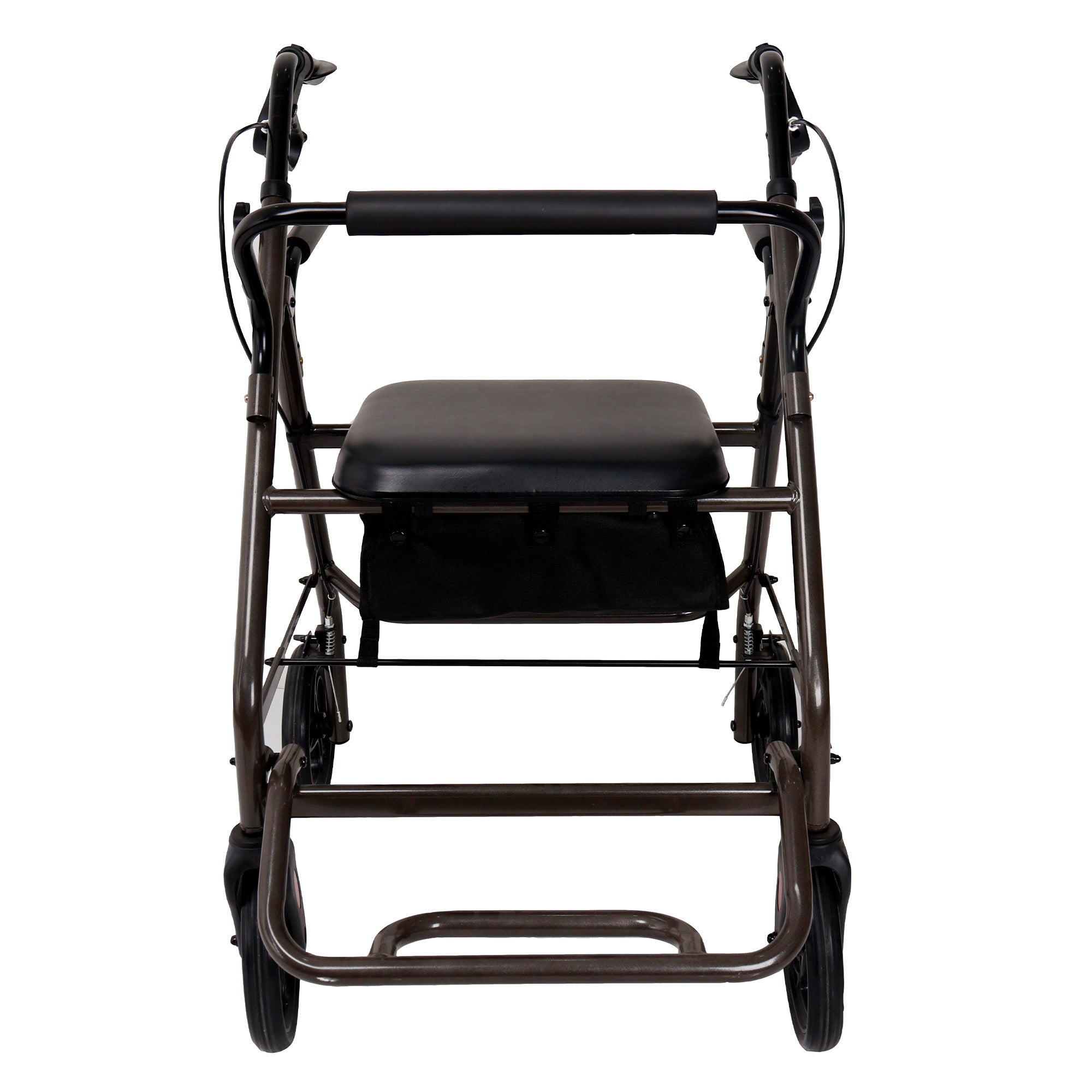 Orthonica Foldable Steel Frame Rollator Walker Lightweight Mobility Aid in Grey 7