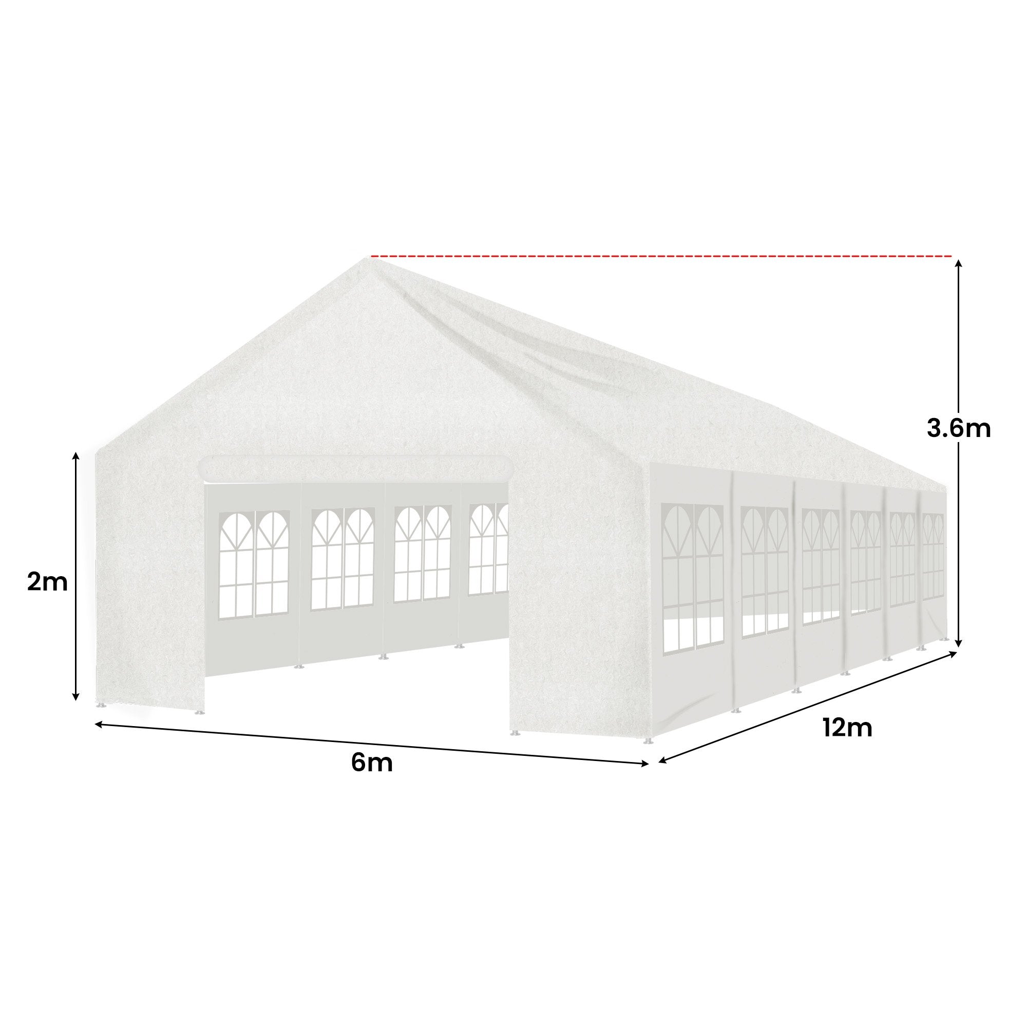 Wallaroo 12m x 6m outdoor event marquee carport tent 3