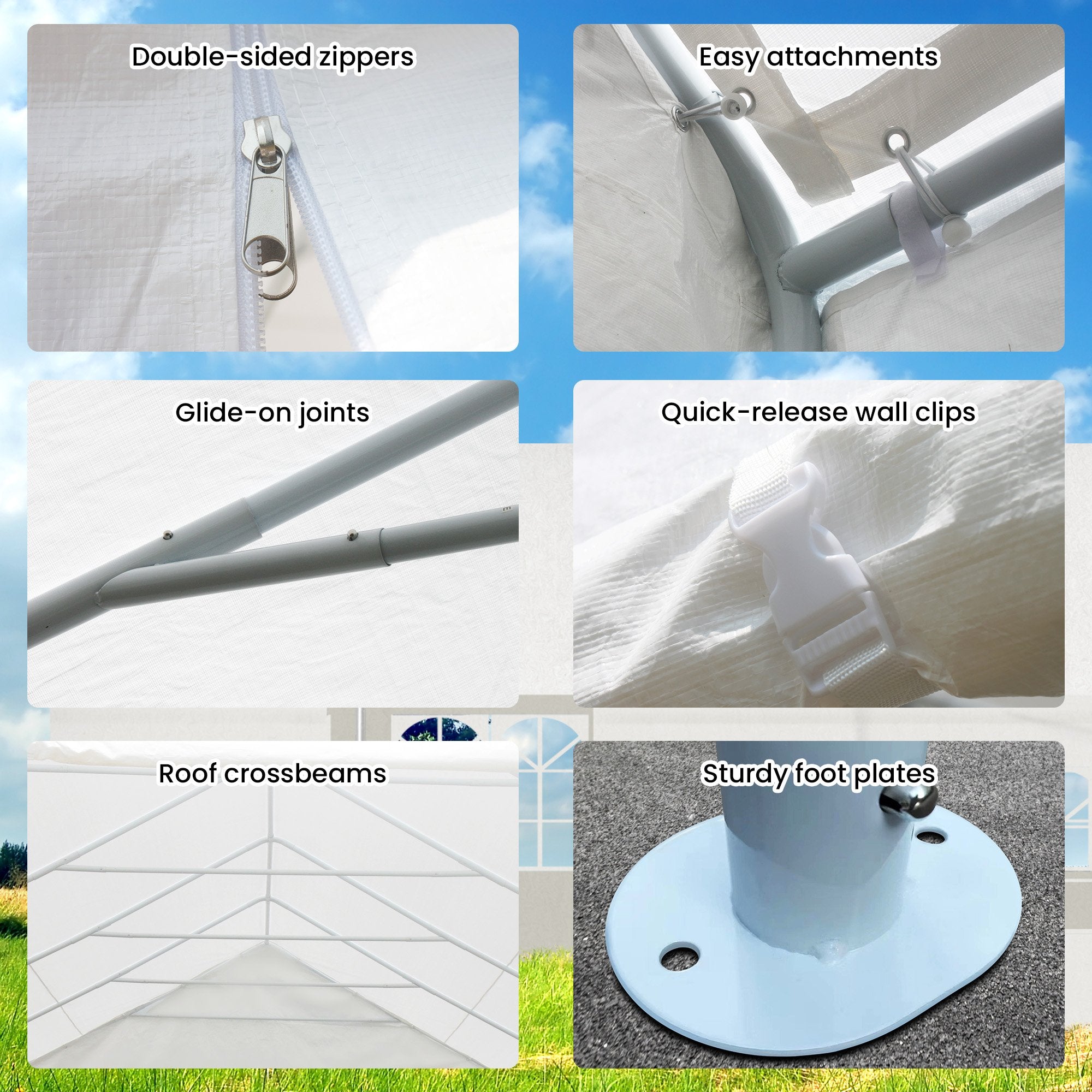 Wallaroo 12m x 6m outdoor event marquee carport tent 8