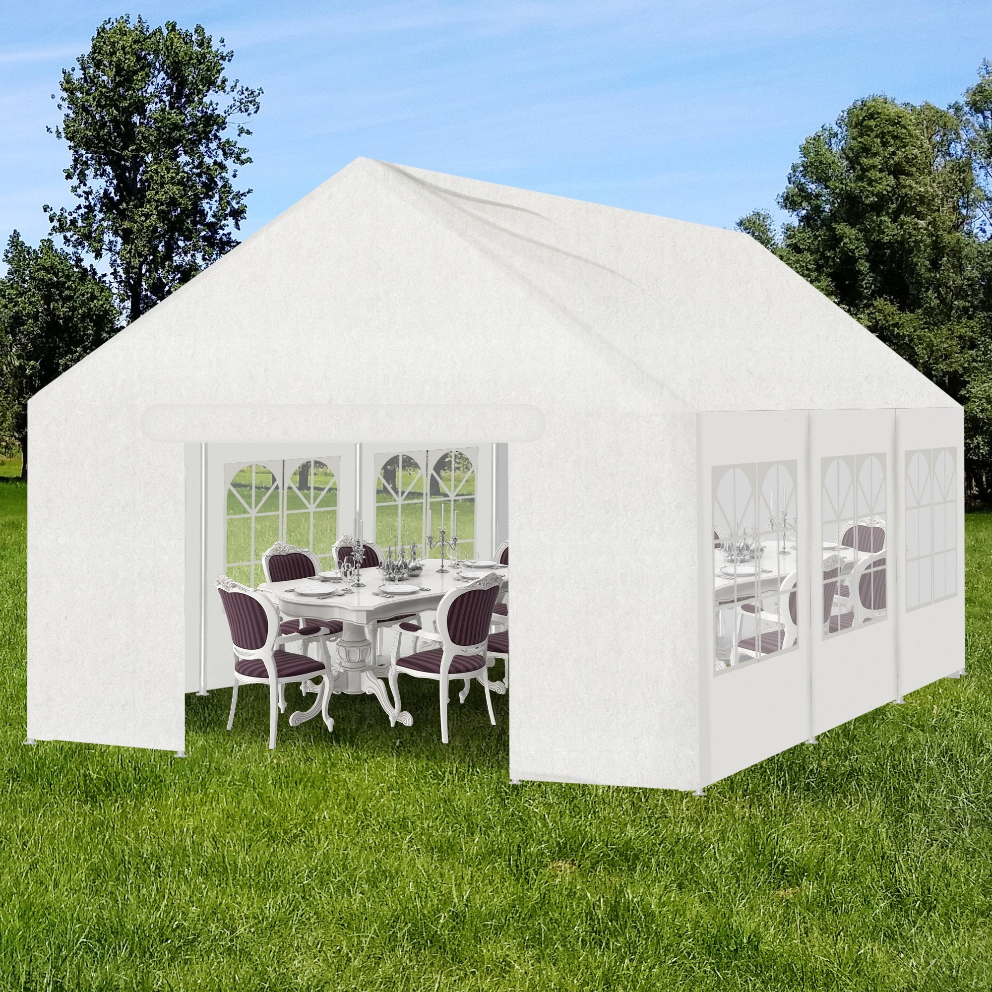 Wallaroo 6x6m Outdoor Event Marquee Gazebo Party Wedding Tent - White 10