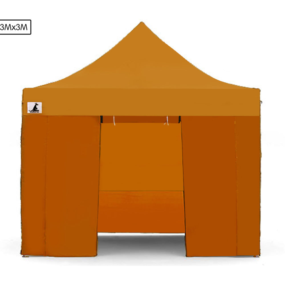 Wallaroo Gazebo Tent Marquee 3x3 PopUp Outdoor  - Orange 3
