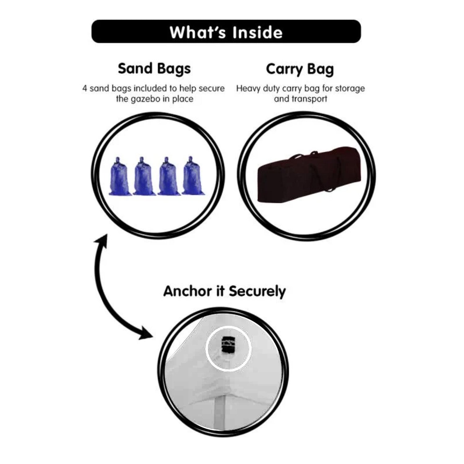 Wallaroo Gazebo Tent Marquee 3x4.5m PopUp Outdoor White 8