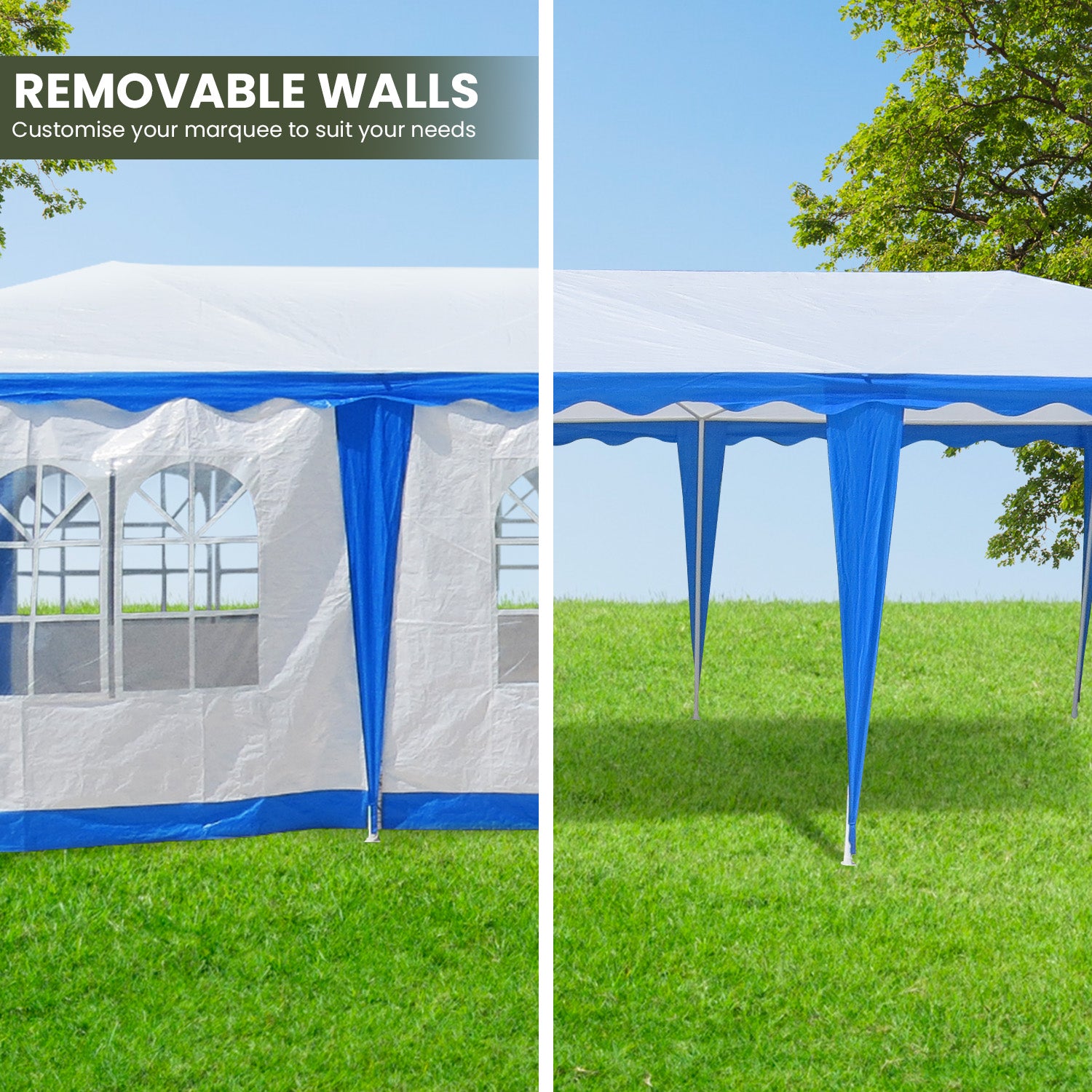 Wallaroo 4x8 Outdoor Event Wedding Marquee Tent Blue 7