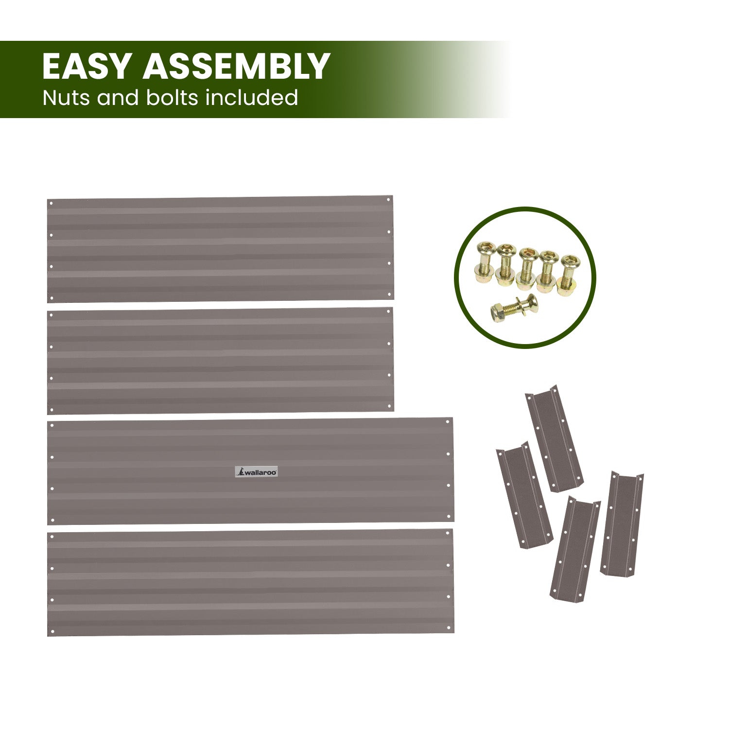 Wallaroo Garden Bed 120 x 60 x 30cm Galvanized Steel - Grey 7