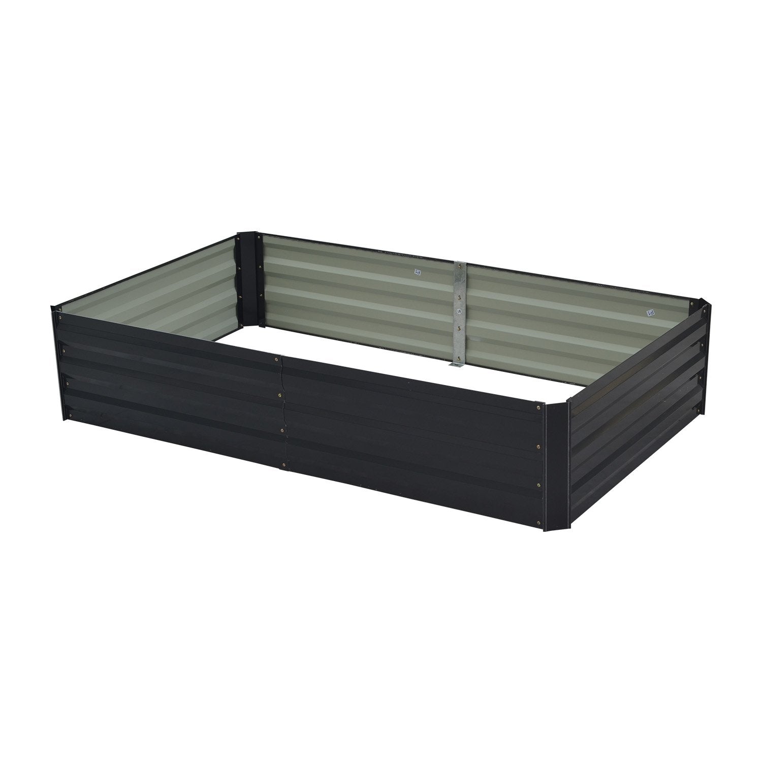 Wallaroo 150 x 90 x 30cm Galvanized Steel Garden Bed - Black 3