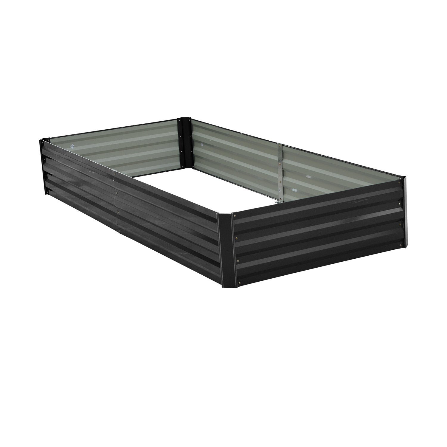 Wallaroo Garden Bed 210 x 90 x 30cm Galvanized Steel - Black 3