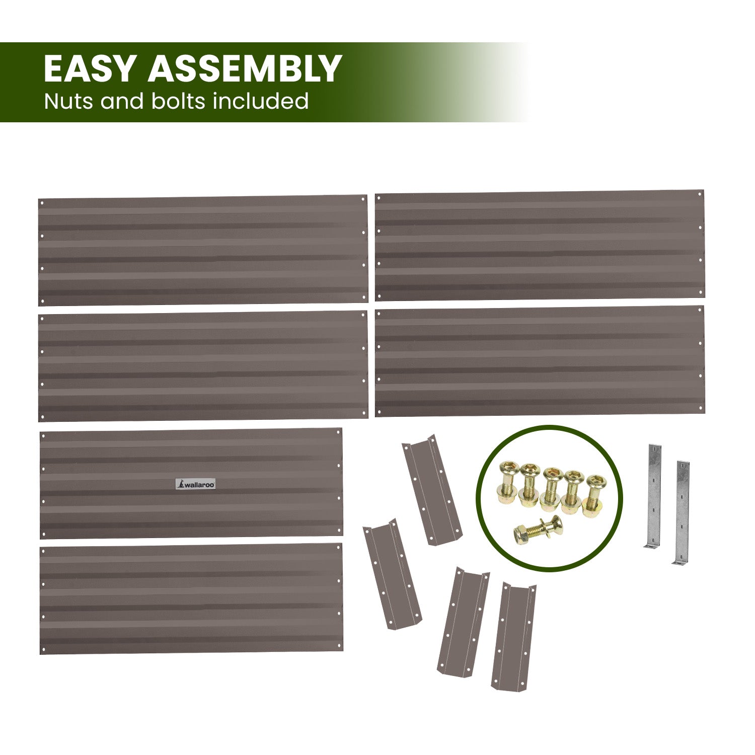 Wallaroo Garden Bed 210 x 90 x 30cm Galvanized Steel - Grey 7