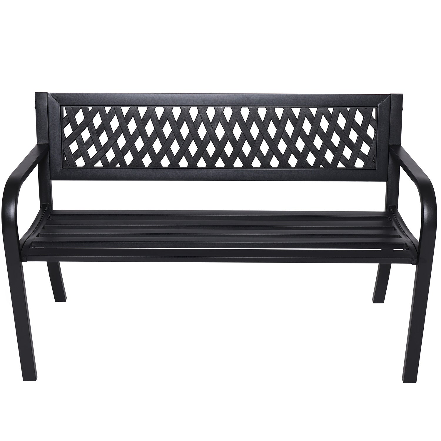 Wallaroo Steel Outdoor Garden Bench - Lattice 3