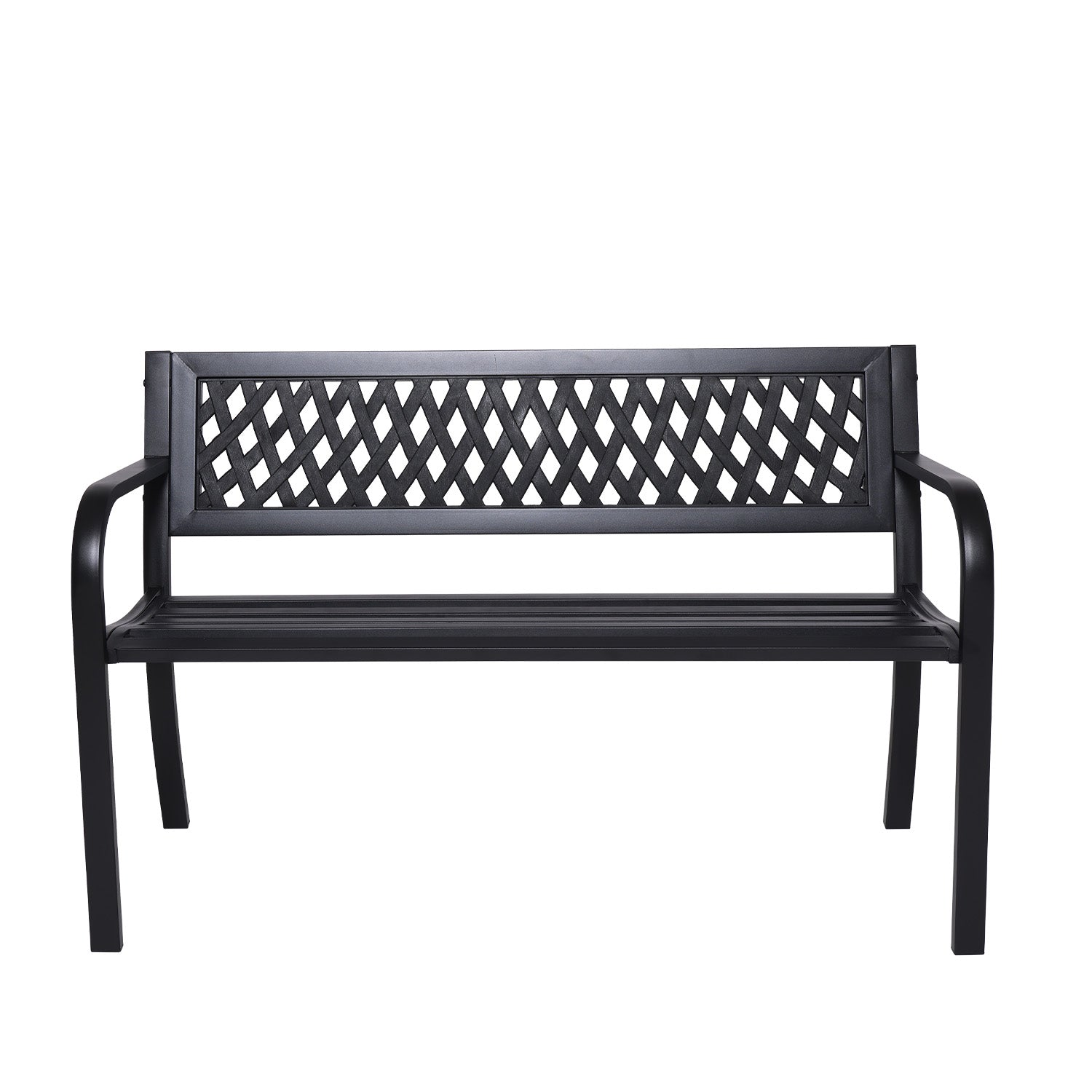Wallaroo Steel Outdoor Garden Bench - Lattice 6