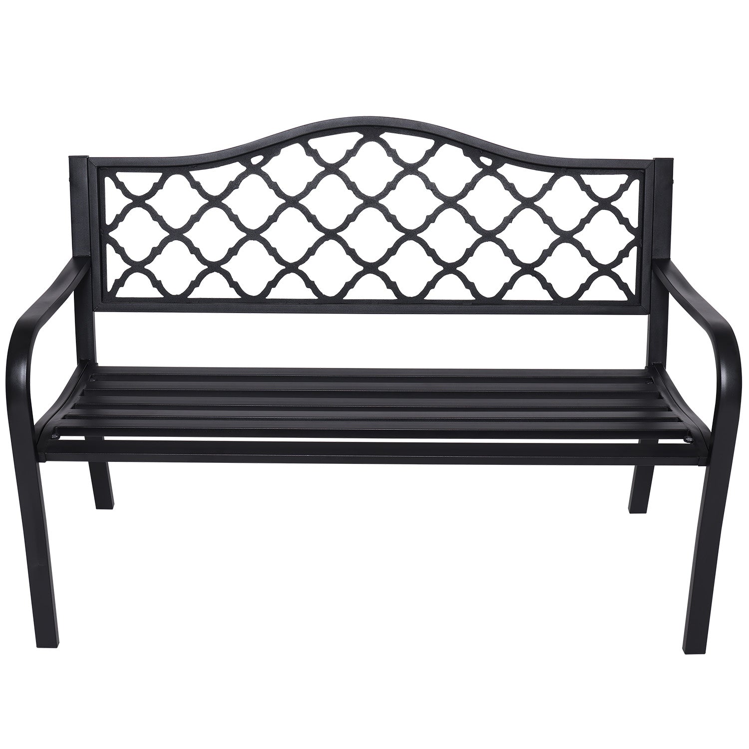 Wallaroo Steel Outdoor Garden Bench - Elegant 3