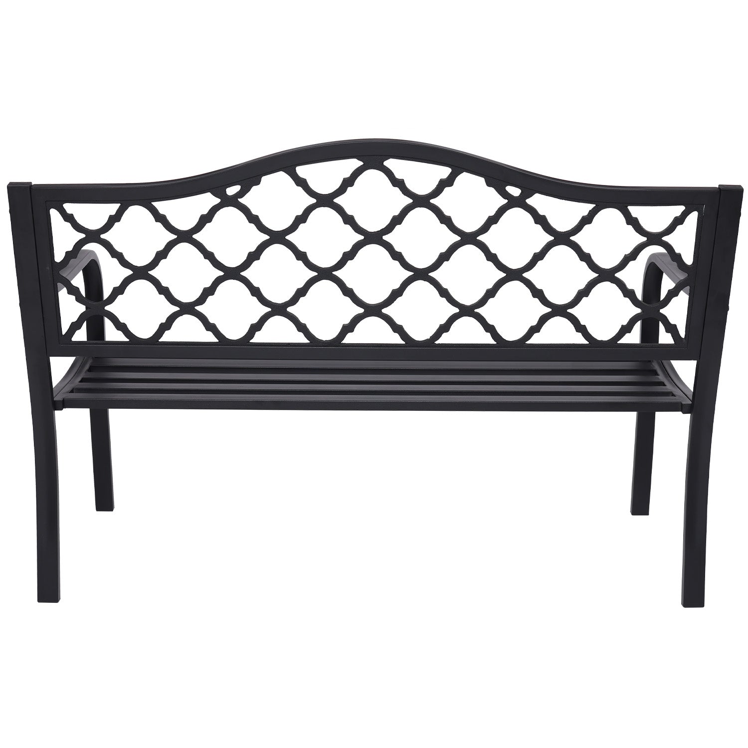 Wallaroo Steel Outdoor Garden Bench - Elegant 4