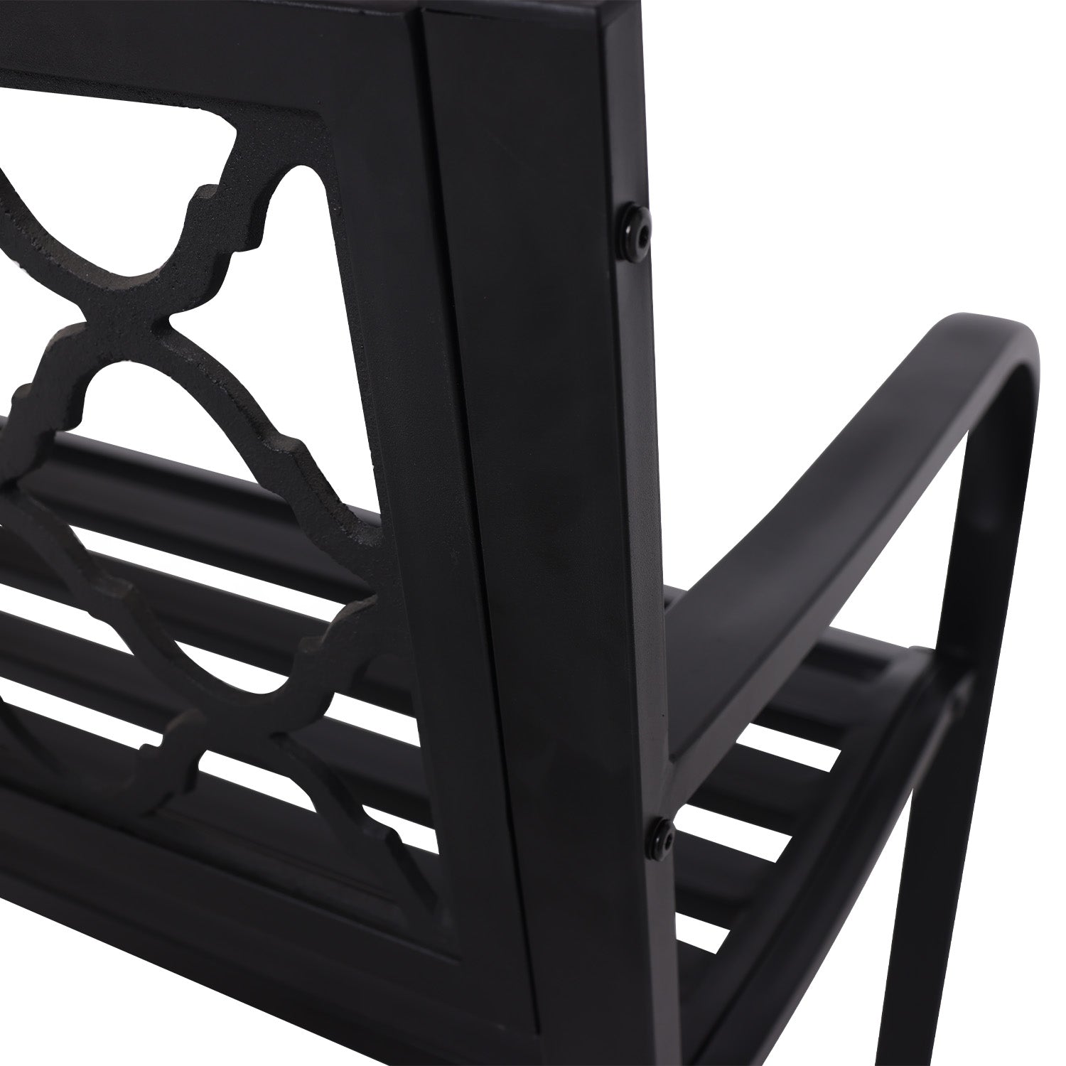 Wallaroo Steel Outdoor Garden Bench - Elegant 5