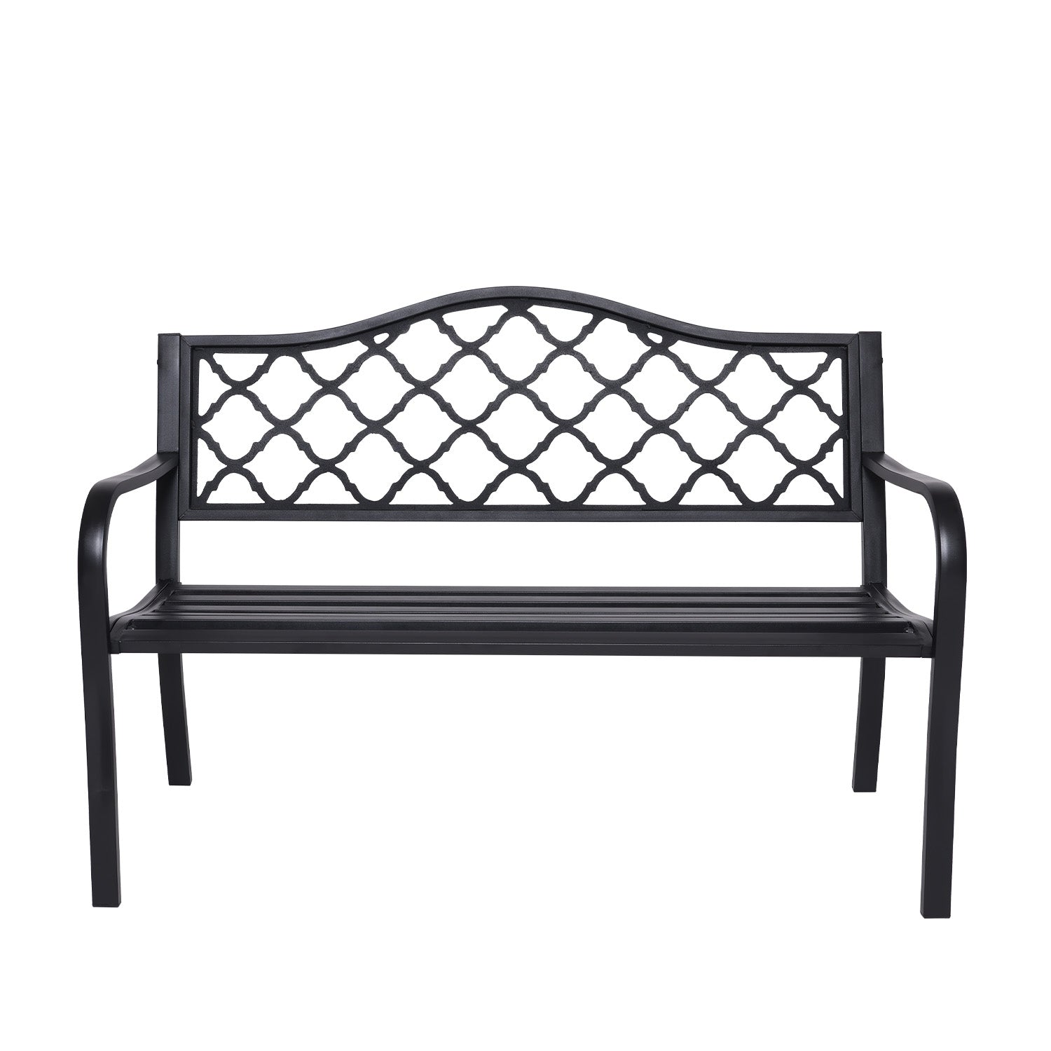 Wallaroo Steel Outdoor Garden Bench - Elegant 6