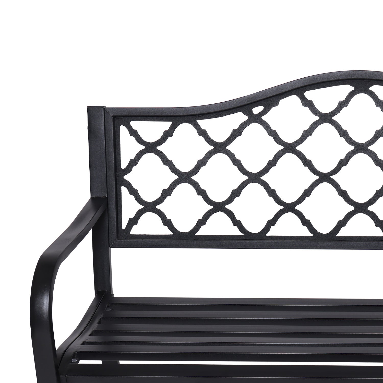 Wallaroo Steel Outdoor Garden Bench - Elegant 7