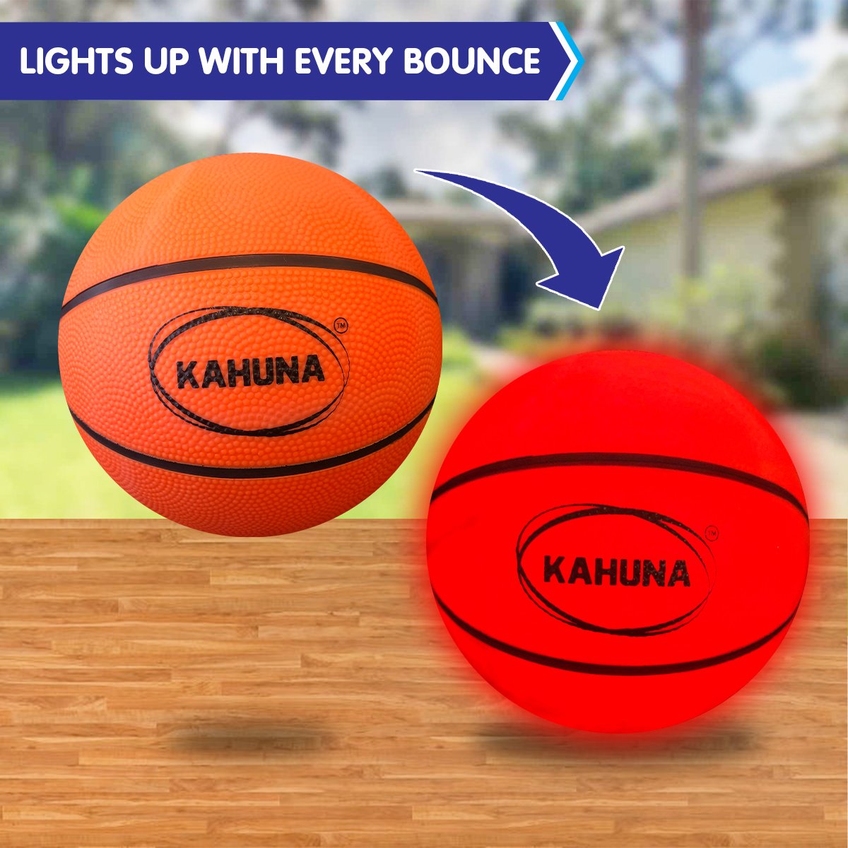 Kahuna Basketball L.e.d Glow Light Up Trampoline Ball 5