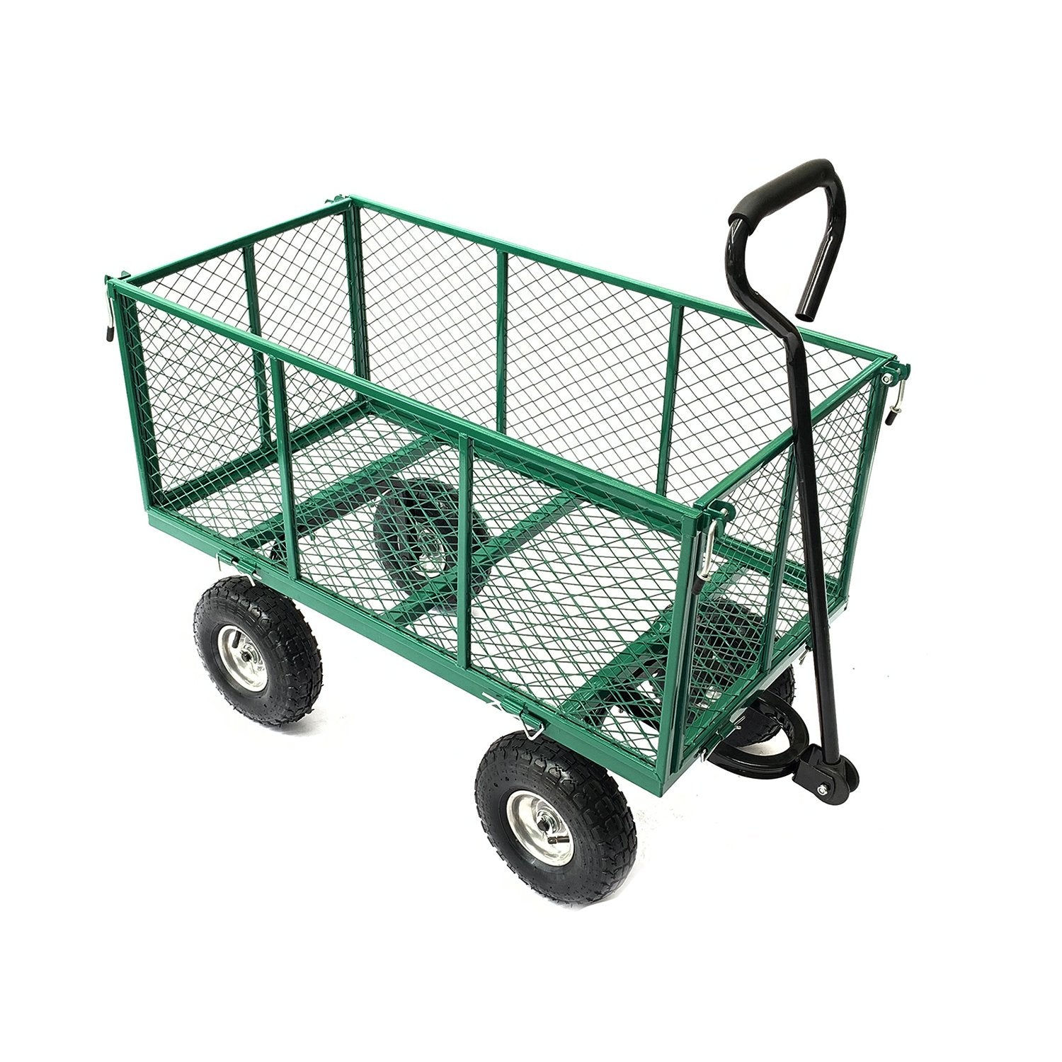 Wallaroo Steel Mesh Garden Trolley Cart - Green 4
