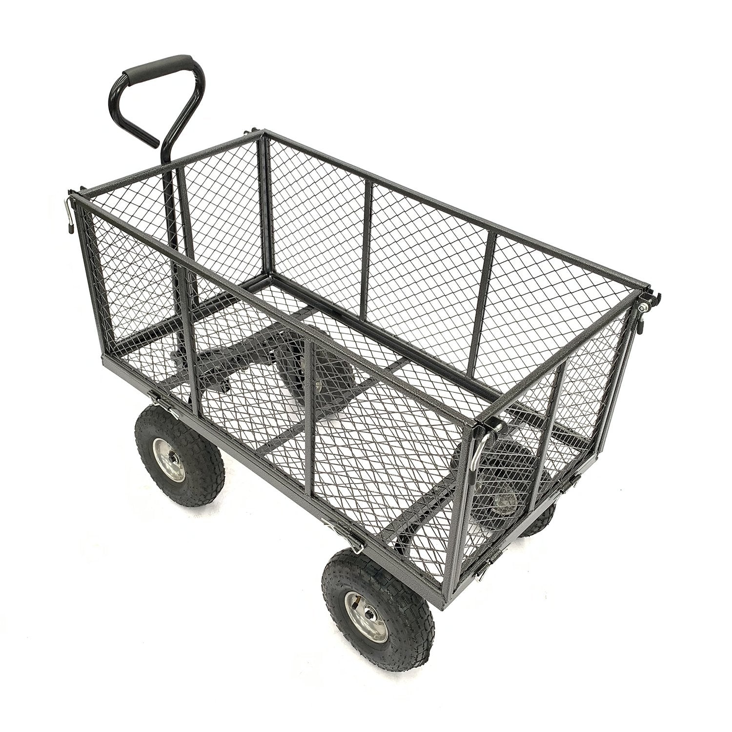 Wallaroo Steel Mesh Garden Trolley Cart - Hammer Grey 4
