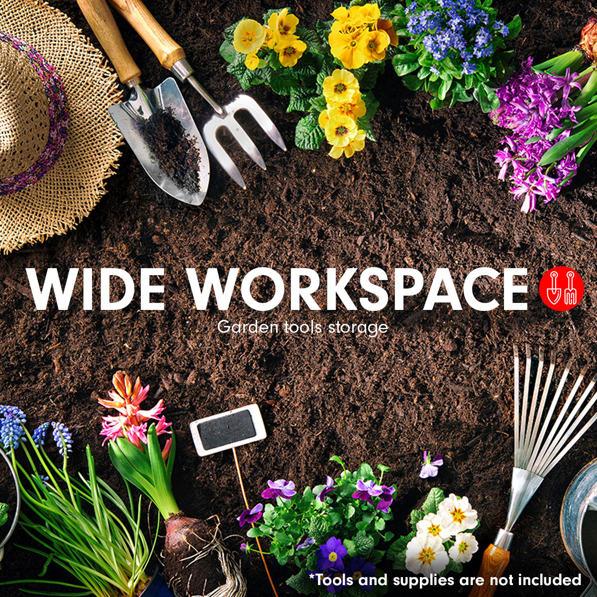 Wallaroo 4ft x 8ft Garden Shed with Base Flat Roof Outdoor Storage - Grey 3