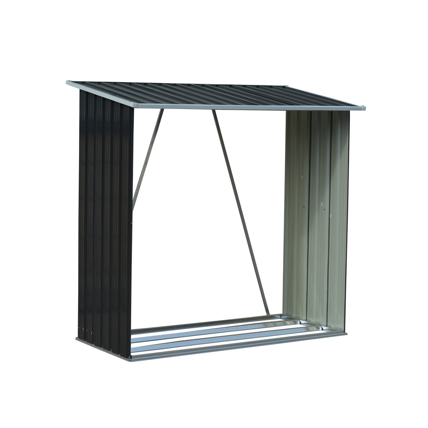 Wallaroo Wood Storage Shed Galvanized Steel - Black 3