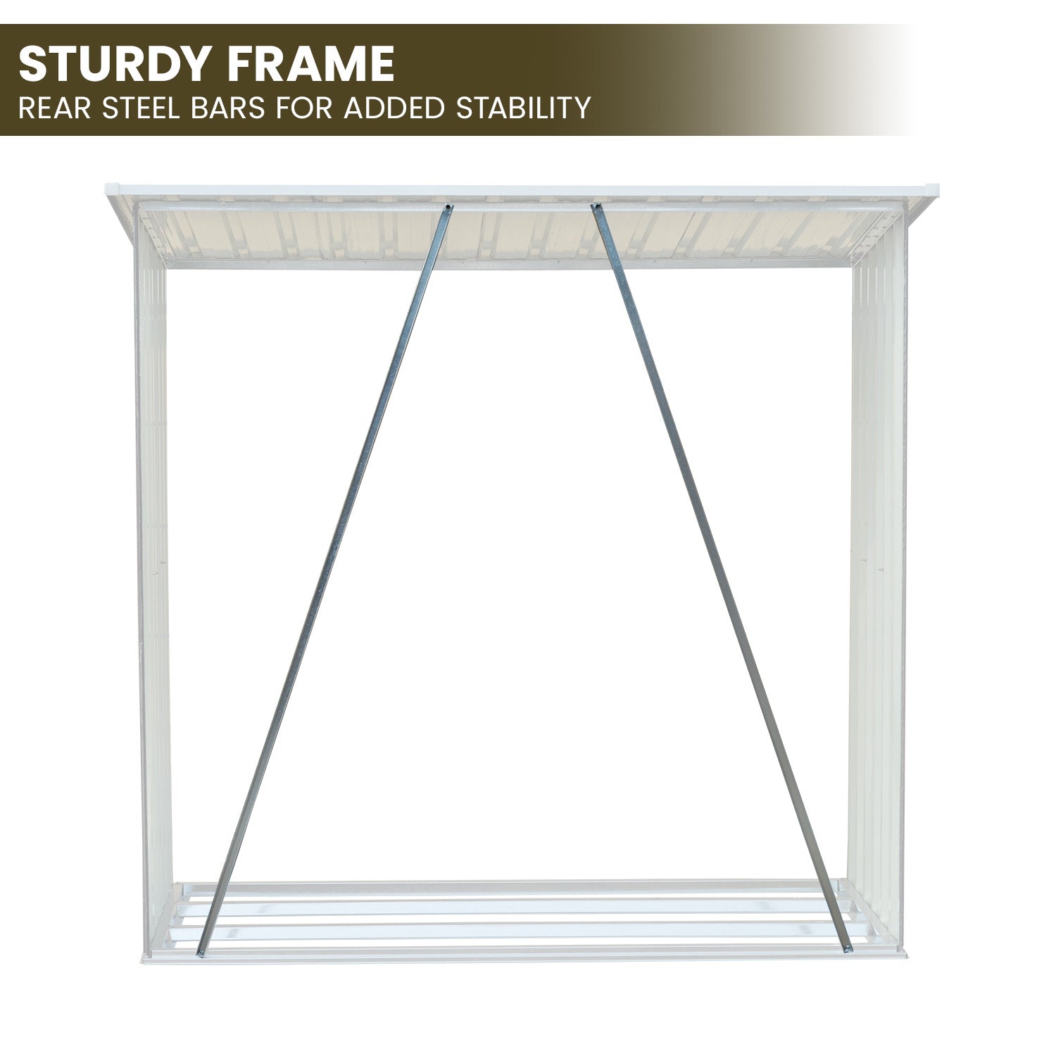 Wallaroo Wood Storage Shed Galvanized Steel - Black 4