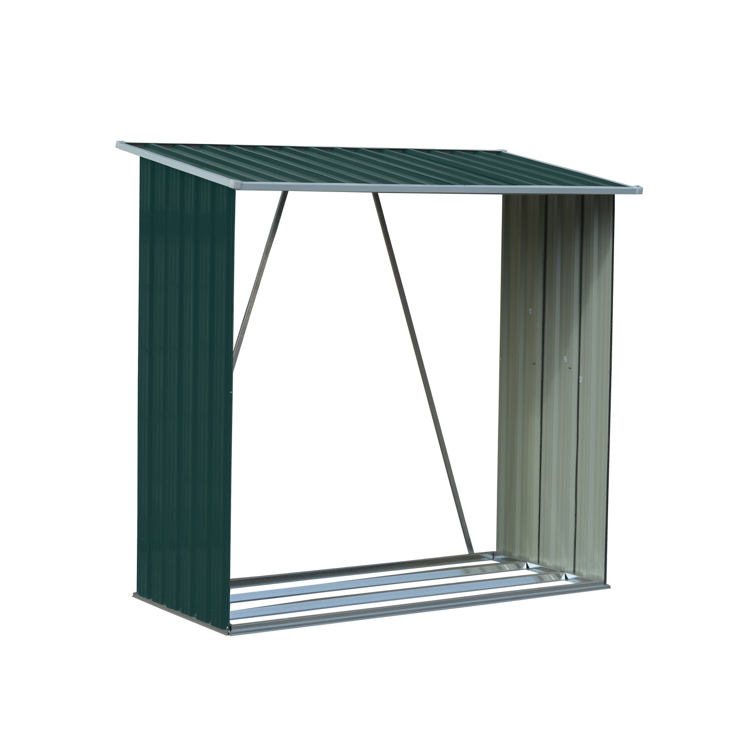 Wallaroo Wood Storage Shed Galvanized Steel - Green 3