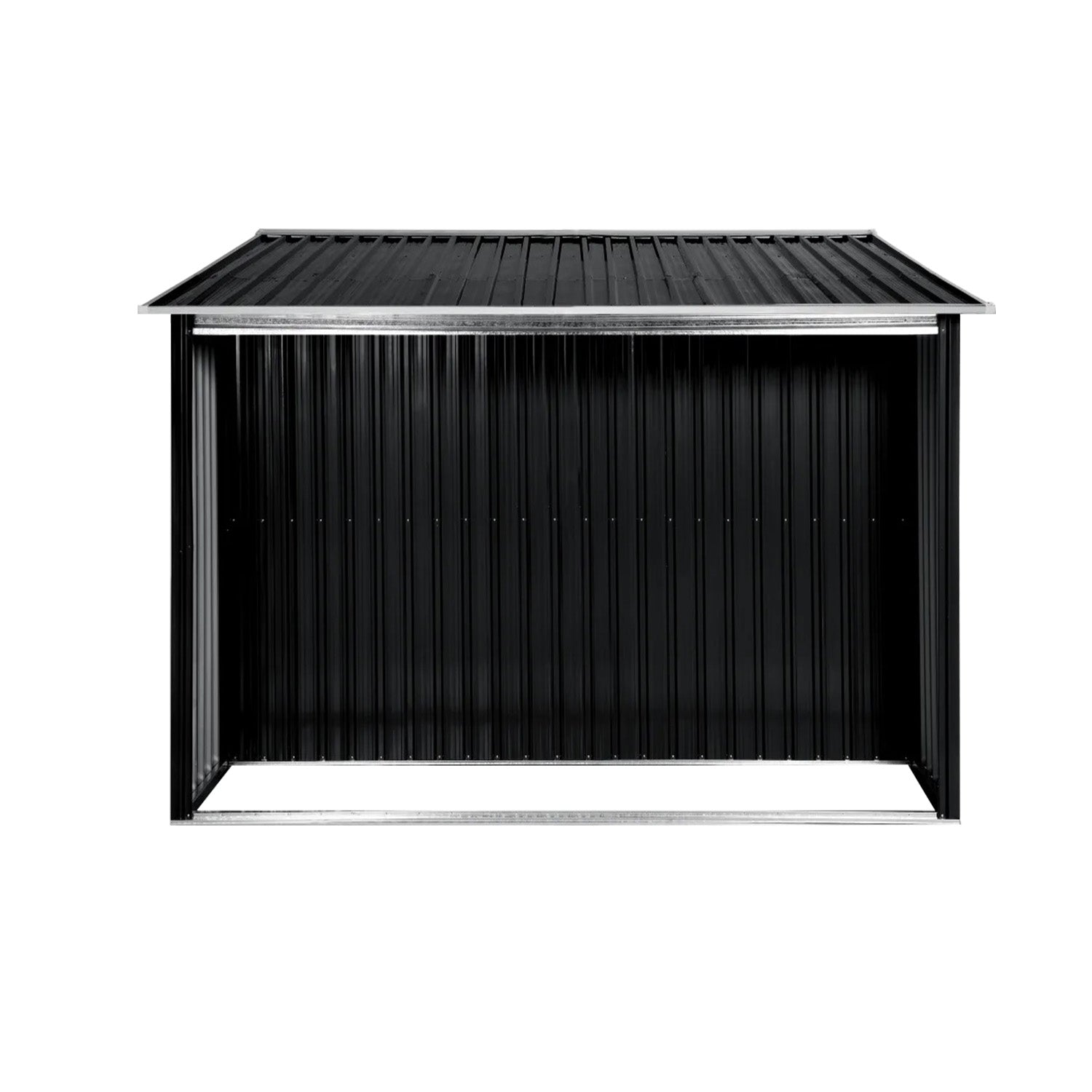 Wallaroo Garden Shed with Semi-Close Storage 6*8FT - Black 4