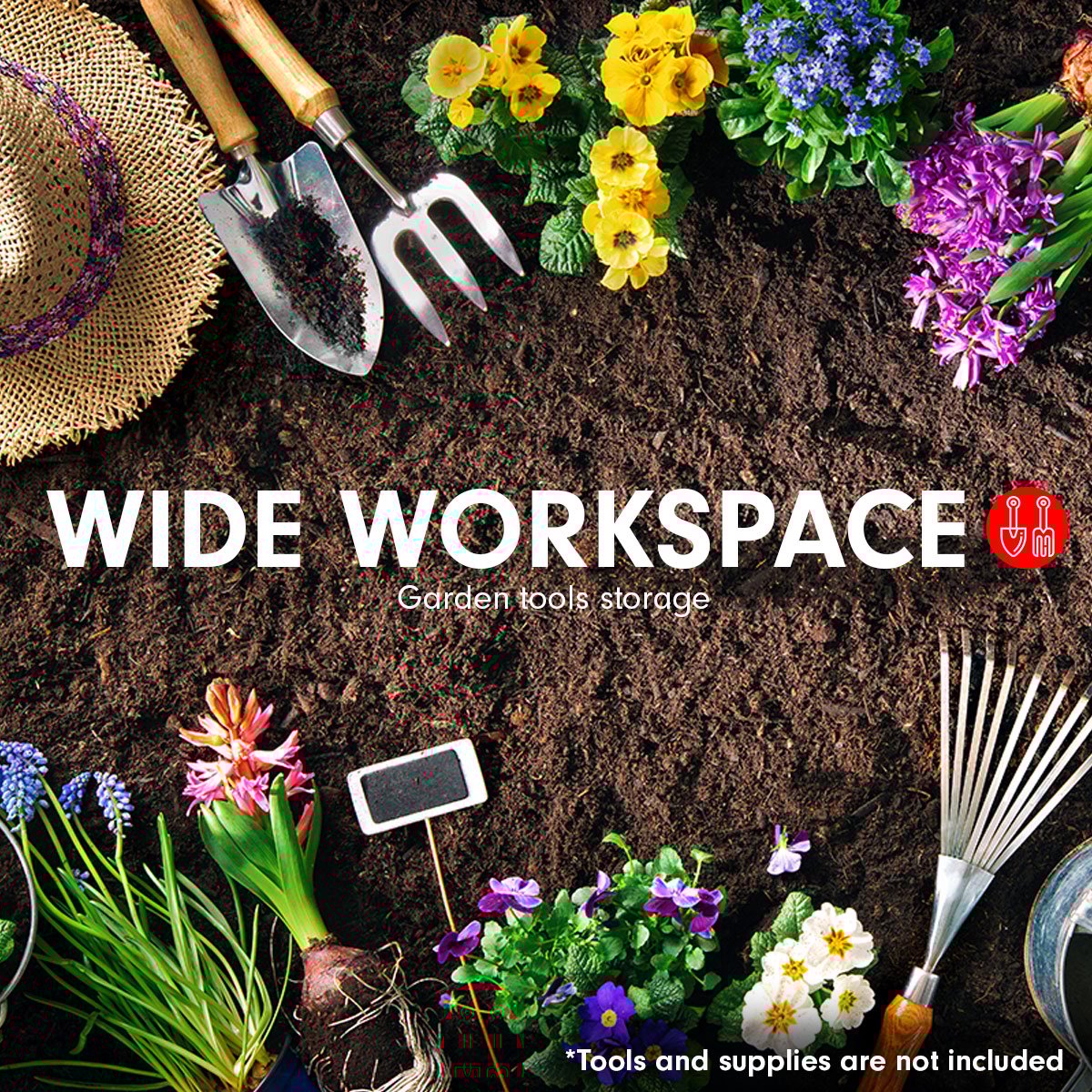 Wallaroo Garden Shed Spire Roof 8ft x 8ft Outdoor Storage Shelter - Grey 3