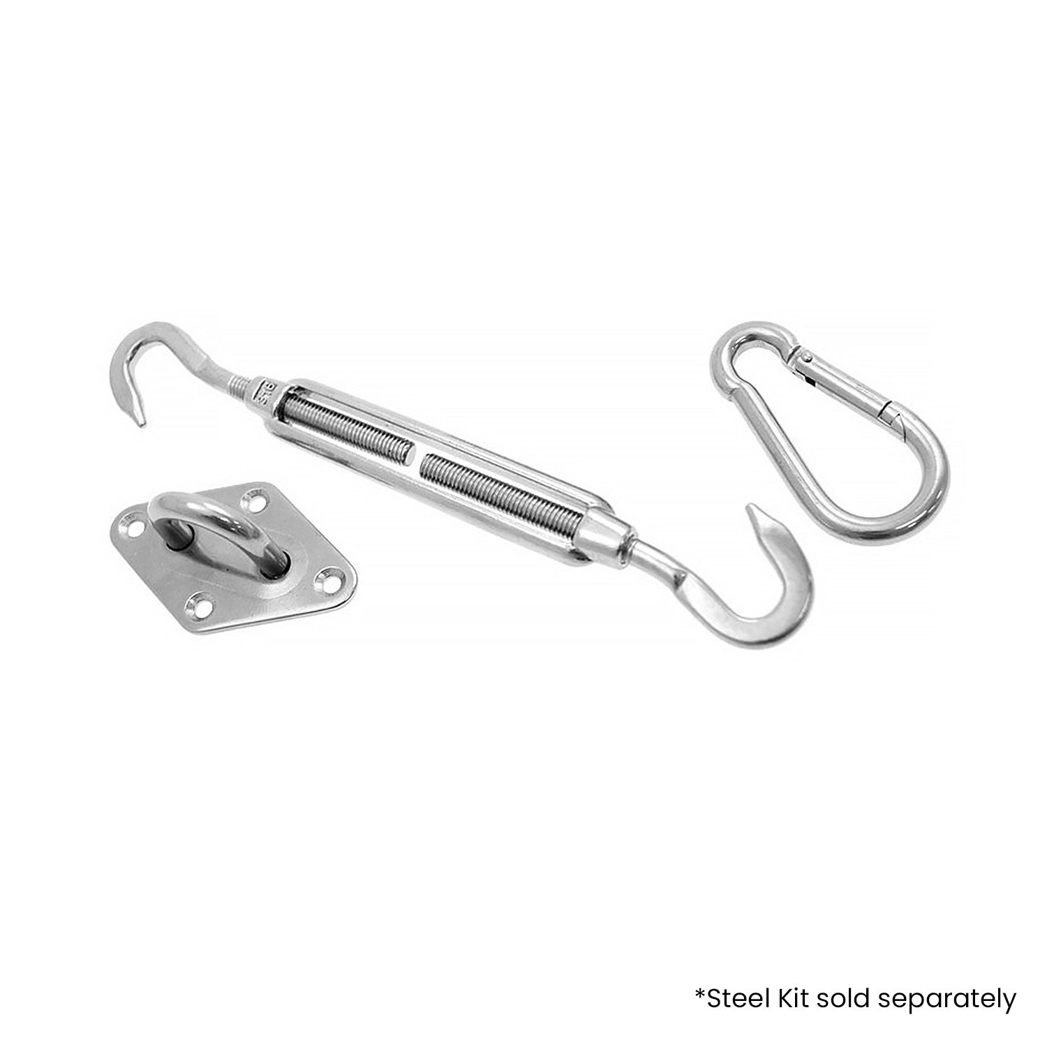 Wallaroo Outdoor Sun Shade Sail Canopy Grey Rectangle 3 x 4M 4